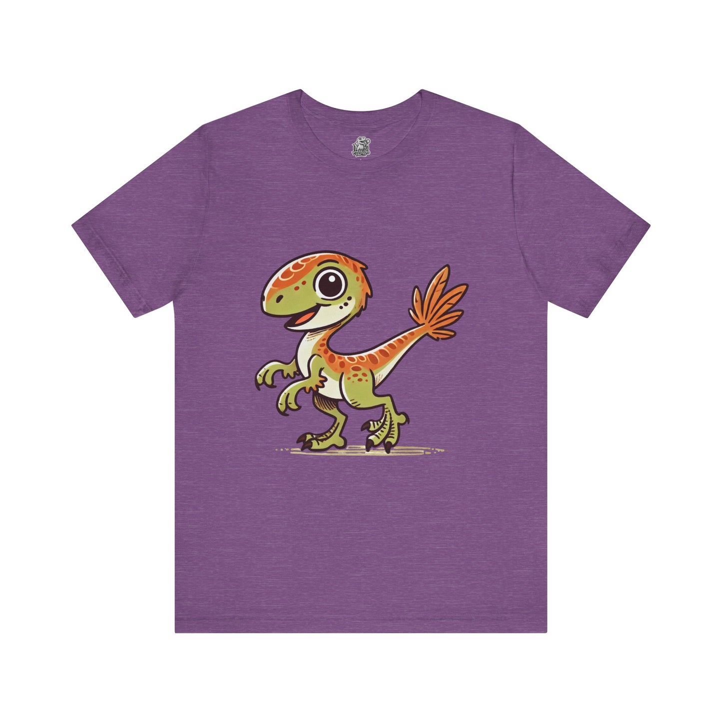 Playful Green Velociraptor Tee β Cute Dino Style with a Splash of Fun! π¦ππΏ - Unisex Jersey Short Sleeve Tee Super Comfy Dino T-Shirt Gift