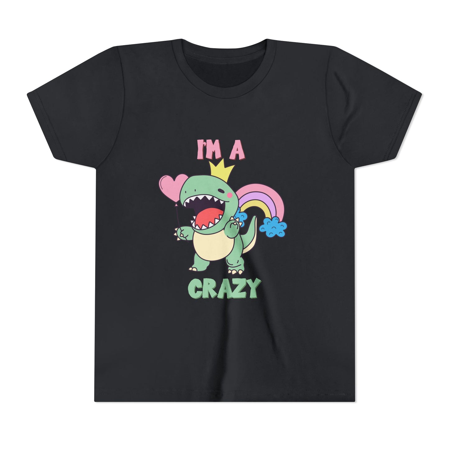 Crazy Cretaceous Cutie Youth Size T-Shirt for kids who love dinosaurs
