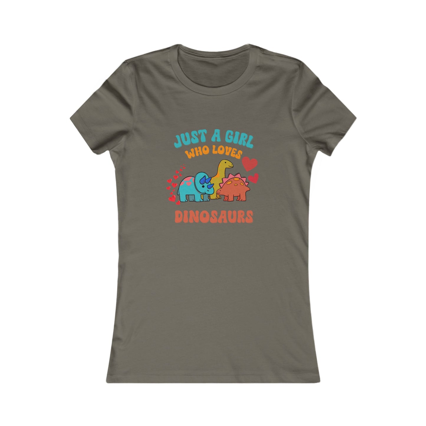 Just a Girl Who Loves Dinosaurs Womens fit Short Sleeve Tee Stem for Women and Girls who Love Dinosaurs tshirts T-Shirt