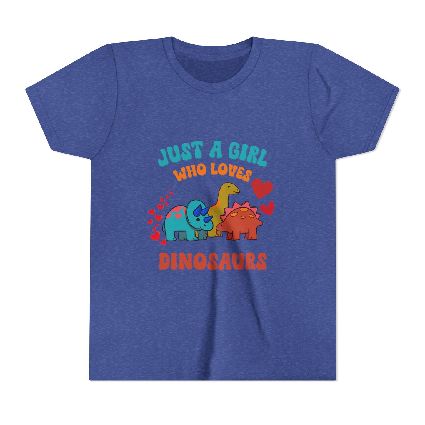 Just a Girl Who Loves Dinosaurs Youth Size T-Shirt Stem Tweens and Teens who Love Dinosaurs Tshirts