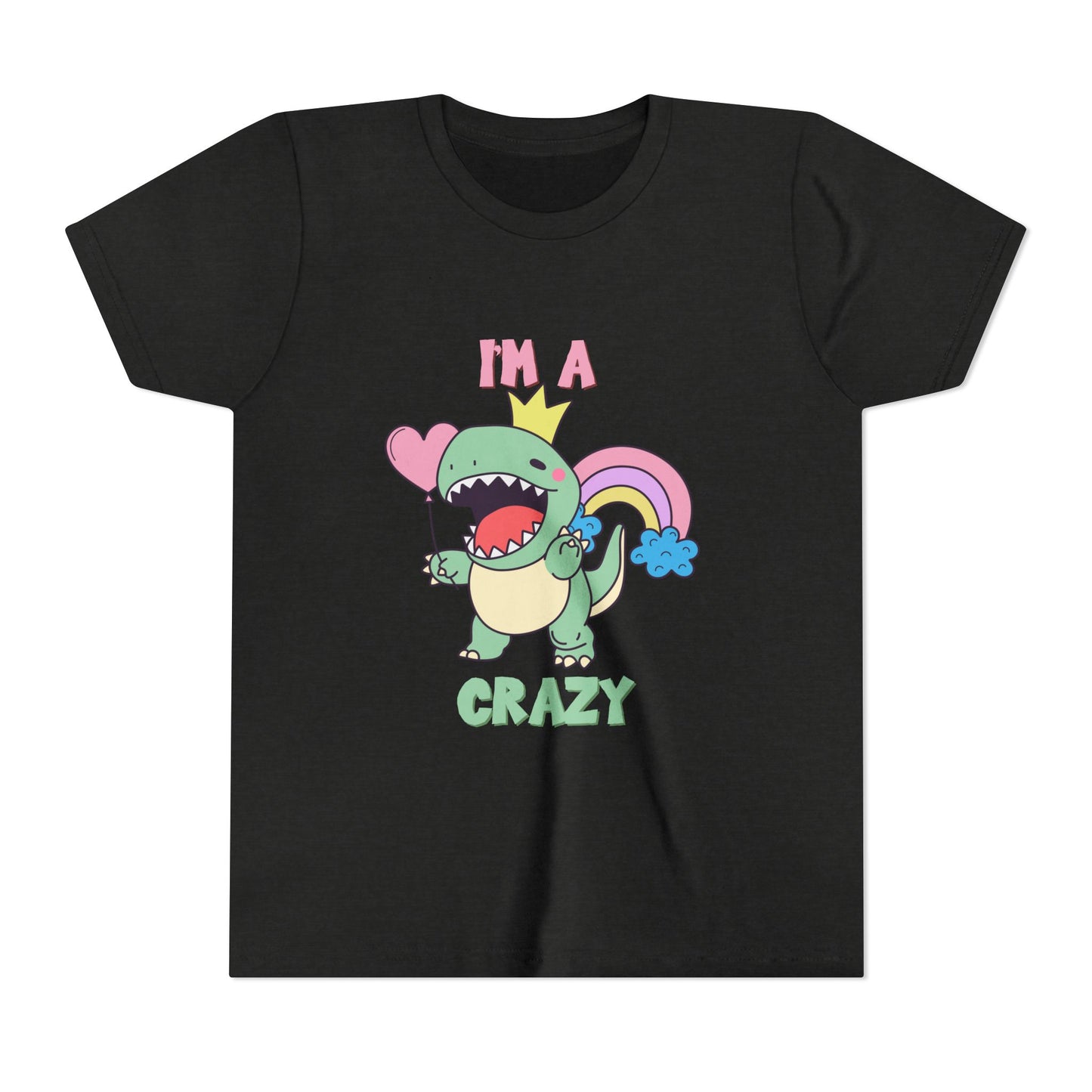 Crazy Cretaceous Cutie Youth Size T-Shirt for kids who love dinosaurs