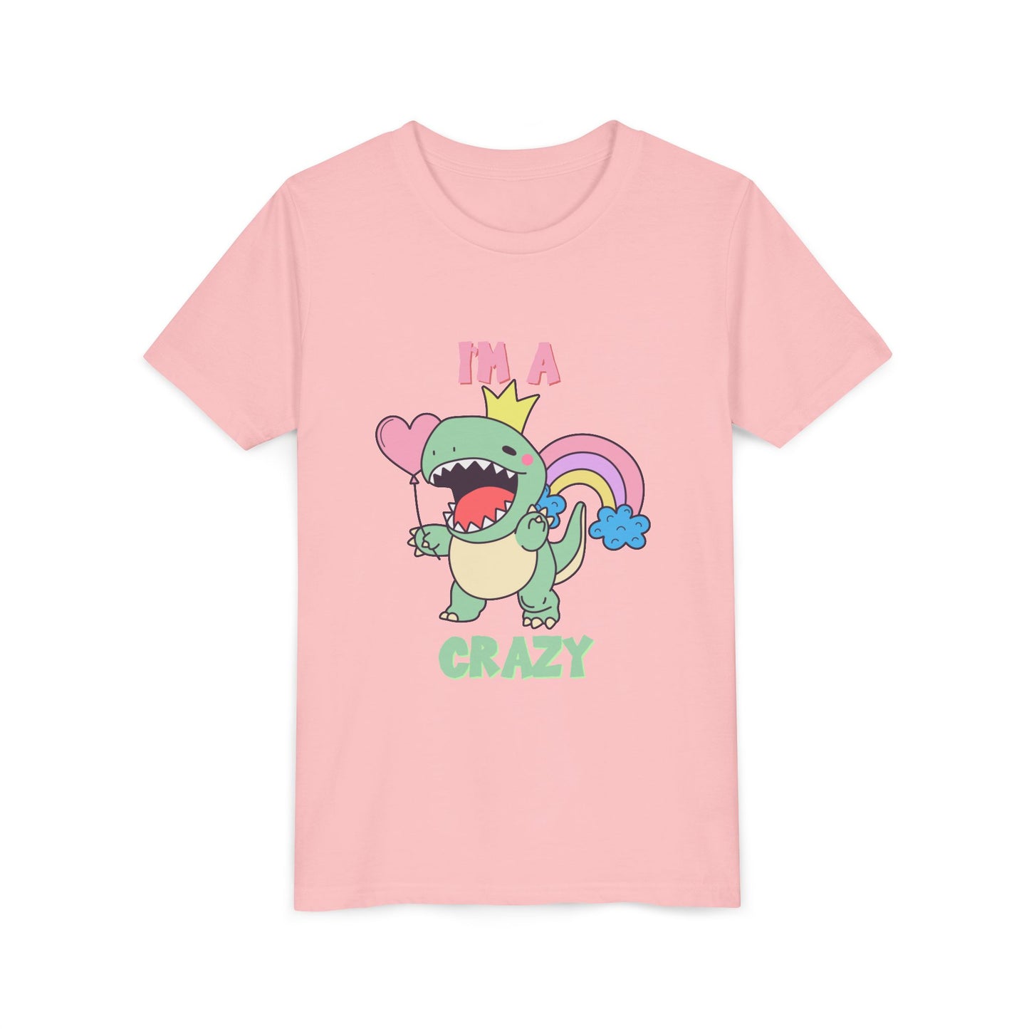 Crazy Cretaceous Cutie Youth Size T-Shirt for kids who love dinosaurs