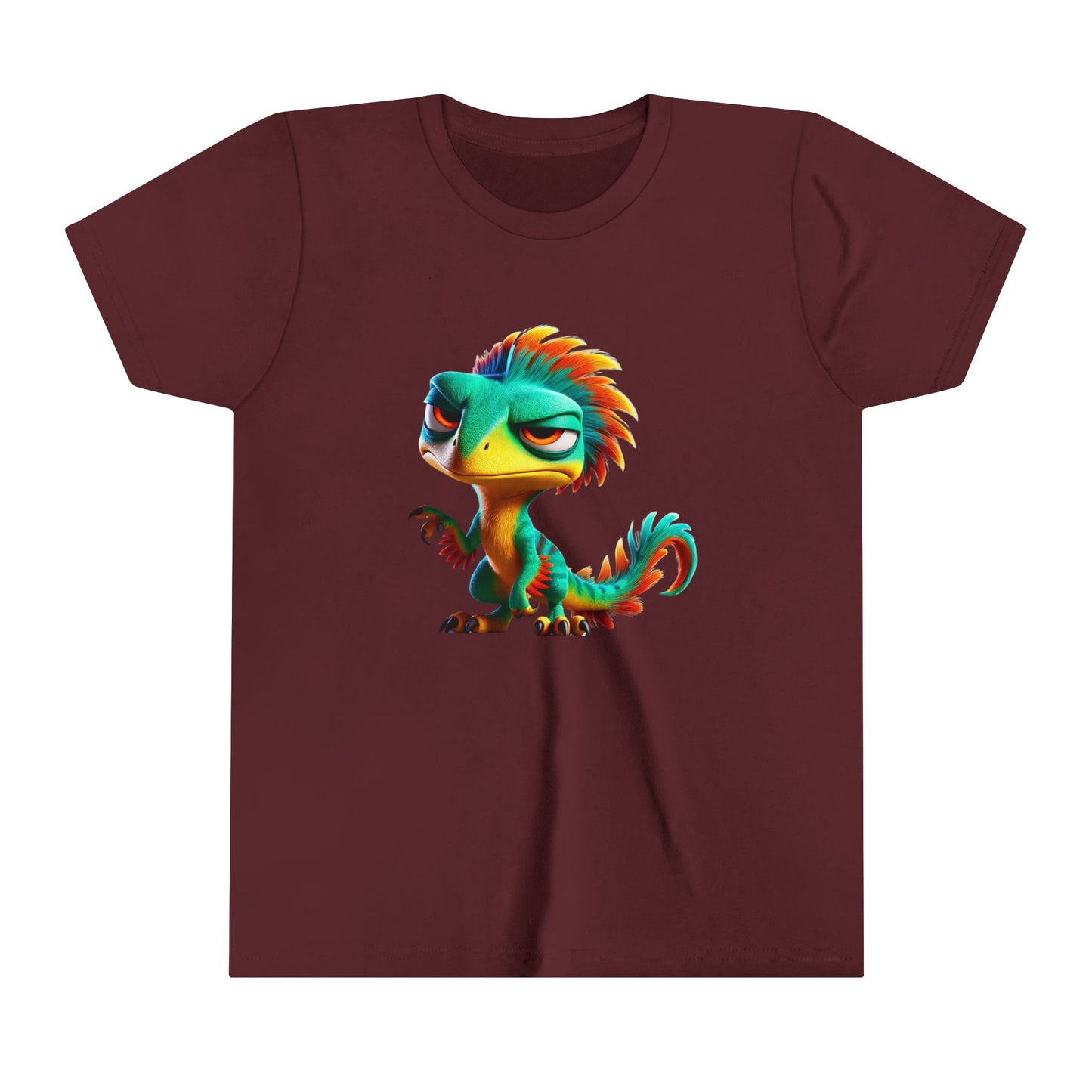 Youth Colorful & Feisty Velociraptor – Unleash the Attitude!- Unisex Jersey Short Sleeve Tee Super Comfy Dino T-Shirt Gift