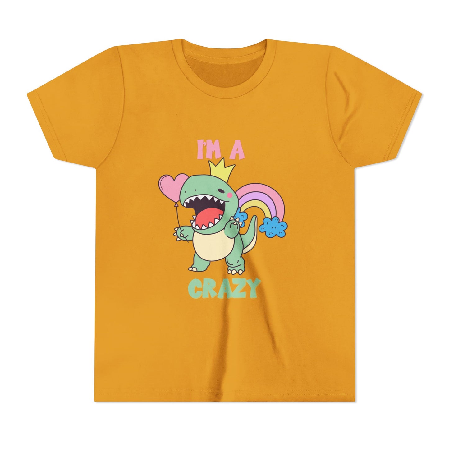 Crazy Cretaceous Cutie Youth Size T-Shirt for kids who love dinosaurs