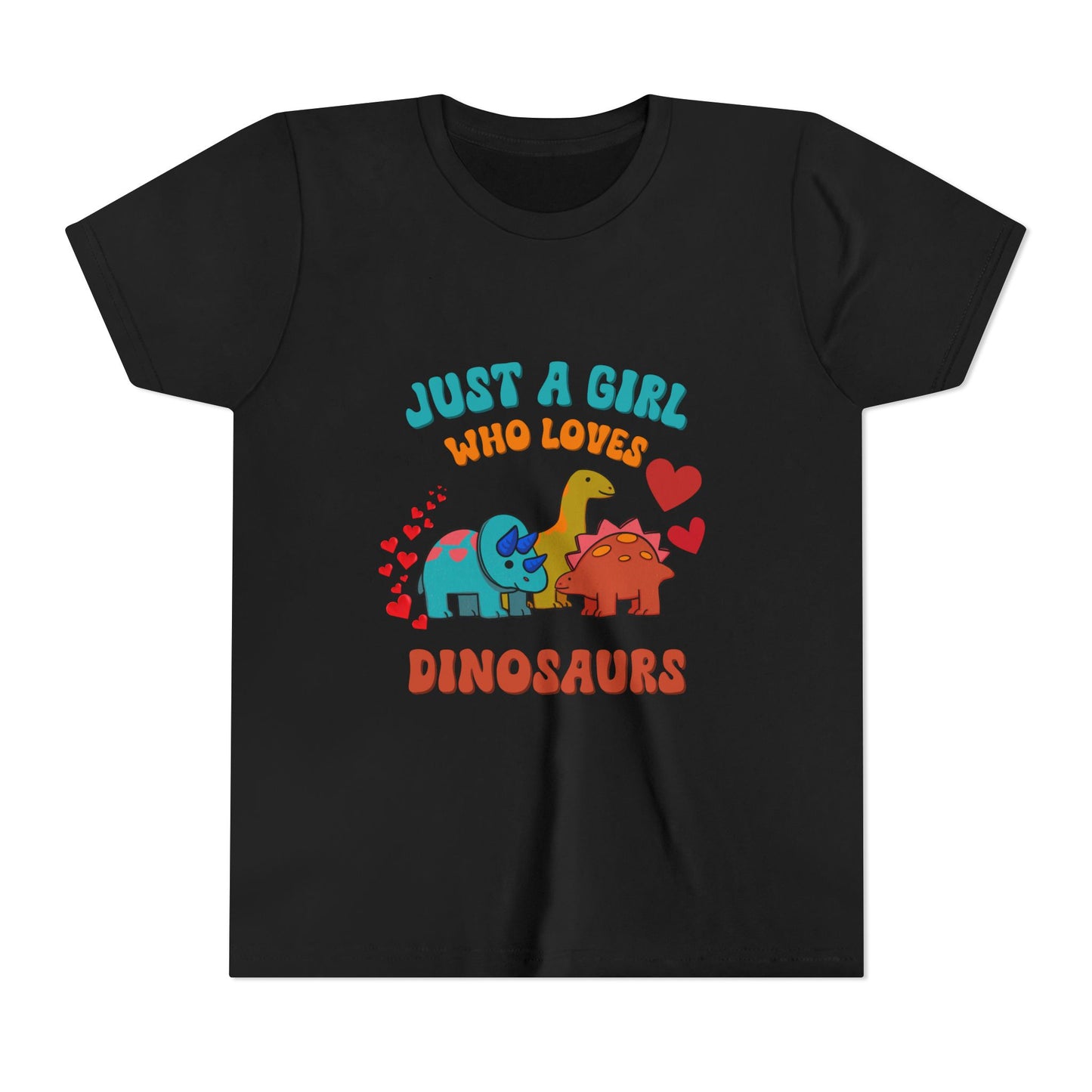 Just a Girl Who Loves Dinosaurs Youth Size T-Shirt Stem Tweens and Teens who Love Dinosaurs Tshirts