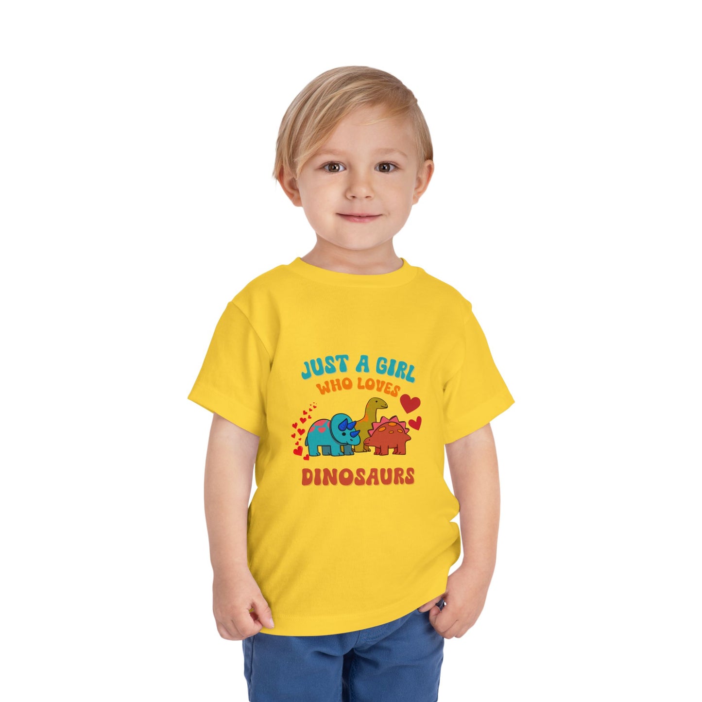 Just a Girl Who Loves Dinosaurs Toddler Size T-Shirt Stem children who Love Dinosaurs Tshirts