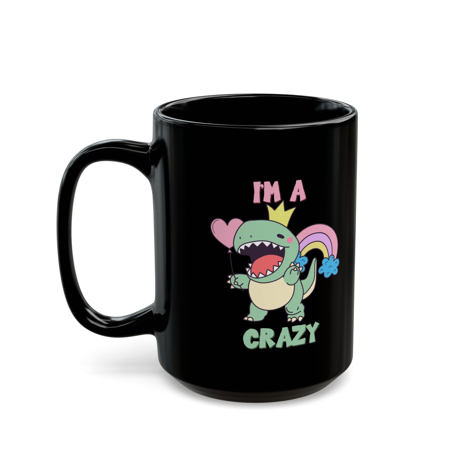Crazy Cretaceous Cutie Black Mug (11oz, 15oz)