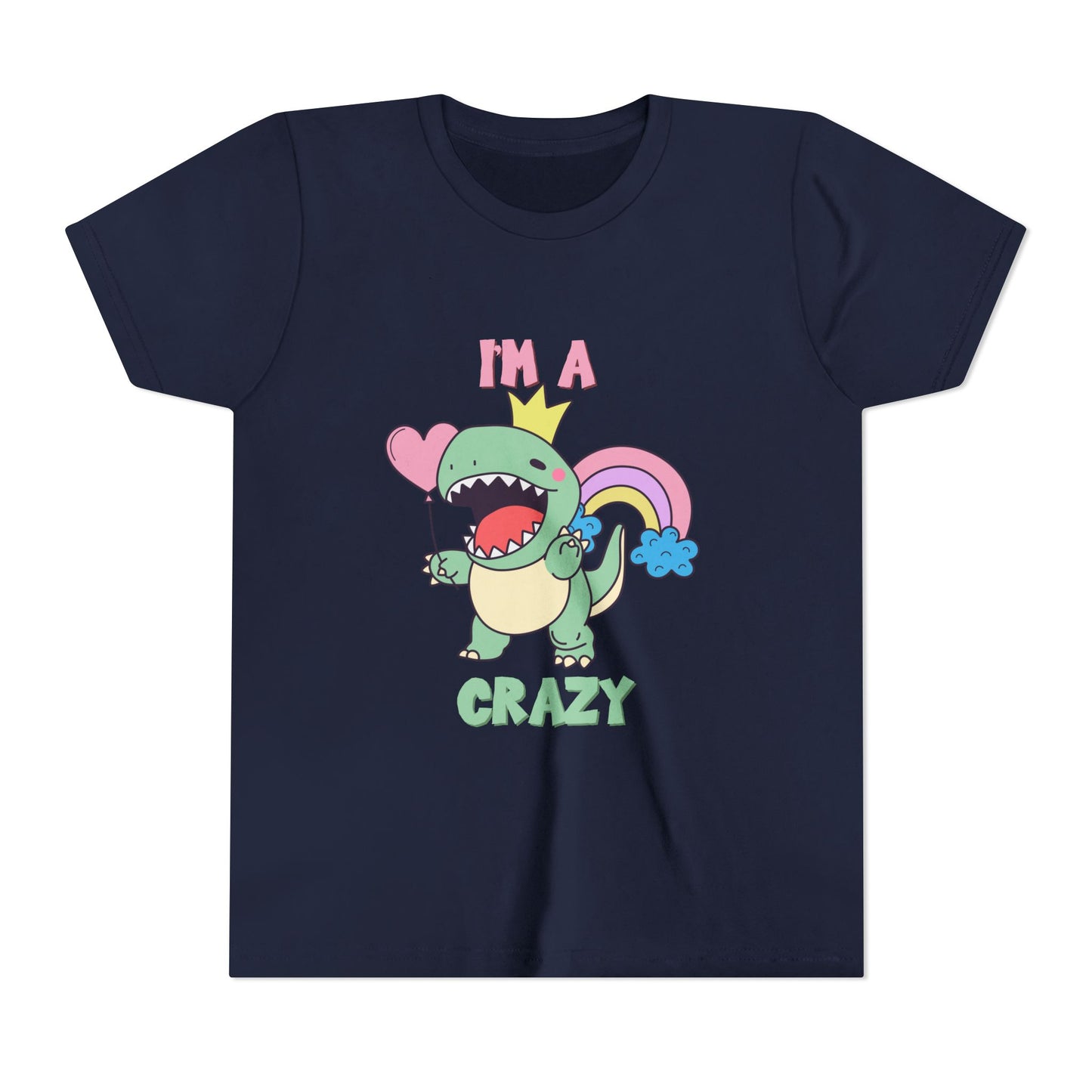 Crazy Cretaceous Cutie Youth Size T-Shirt for kids who love dinosaurs