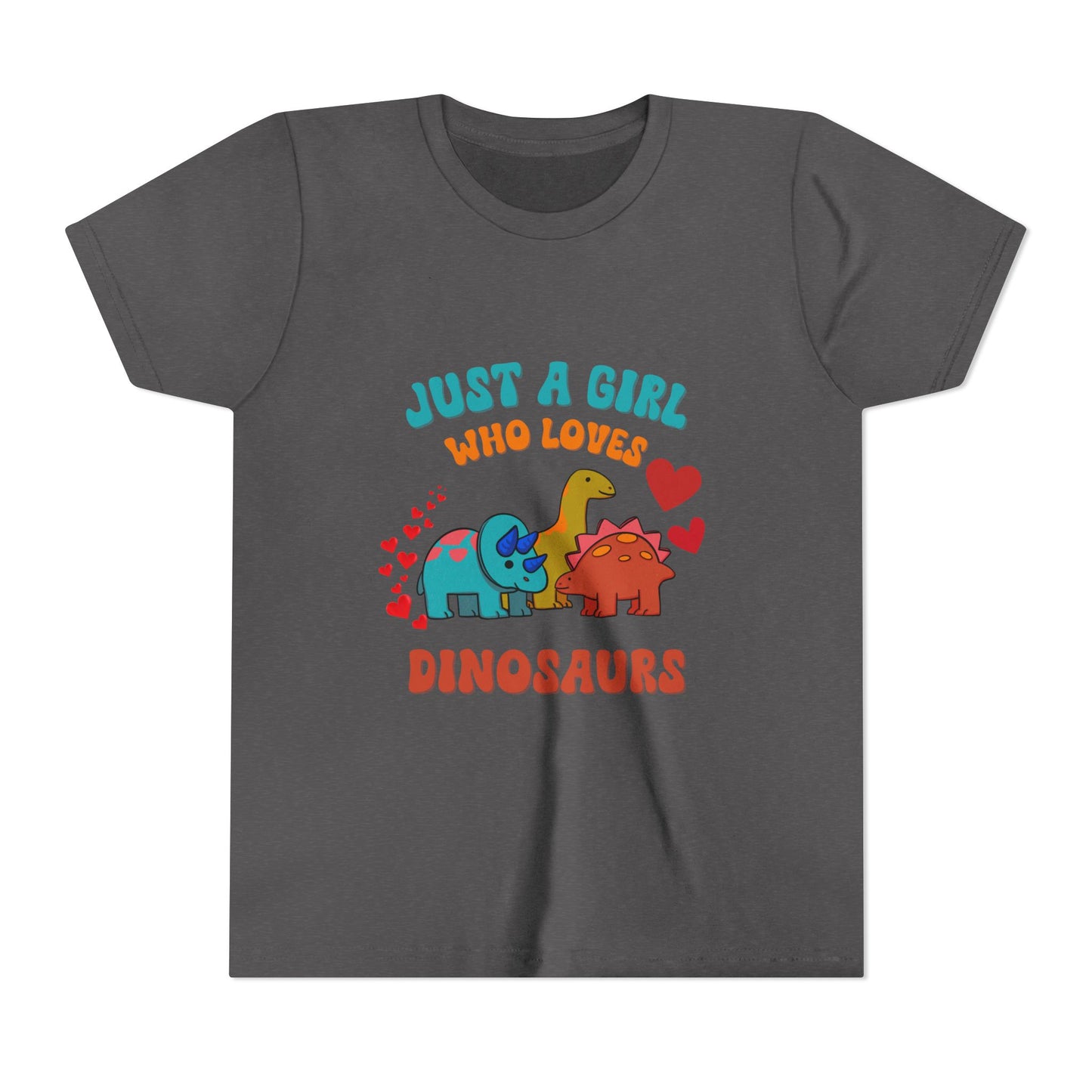Just a Girl Who Loves Dinosaurs Youth Size T-Shirt Stem Tweens and Teens who Love Dinosaurs Tshirts