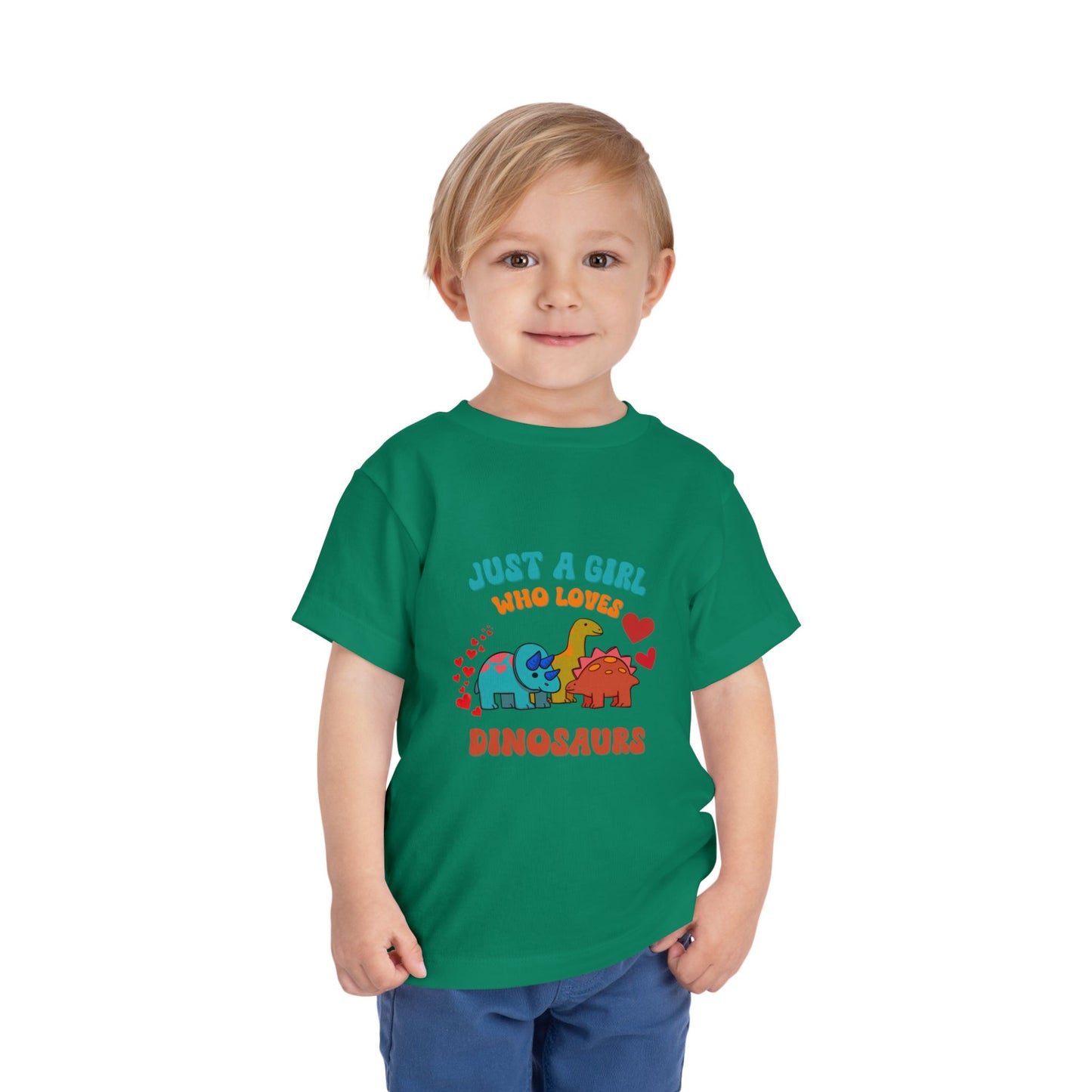 Just a Girl Who Loves Dinosaurs Toddler Size T-Shirt Stem children who Love Dinosaurs Tshirts
