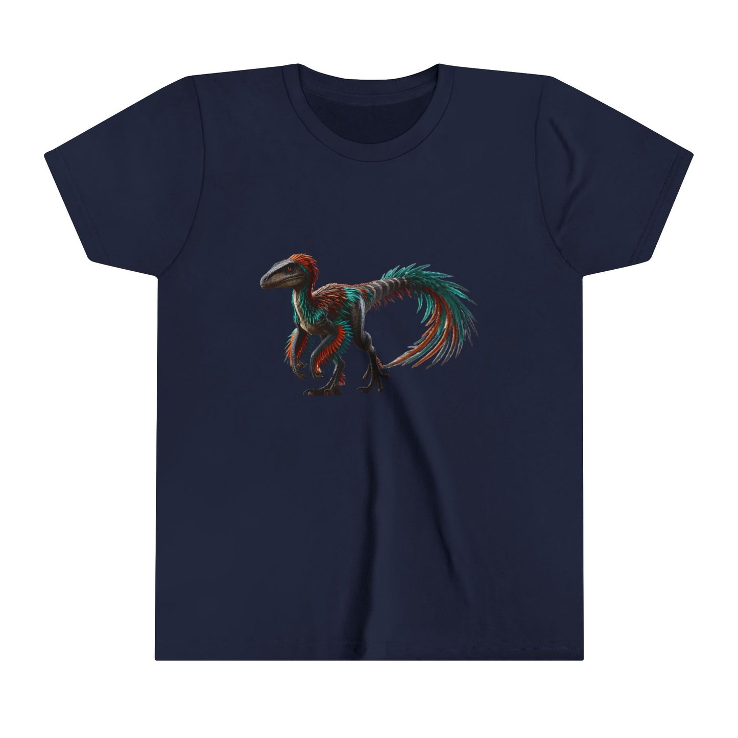 Youth Bright & Bold Velociraptor Tee β Adorable Dino Fun in Orange & Green! π¦ππΏ - Unisex Jersey Short Sleeve Tee Super Comfy Dino T-Shirt Gift
