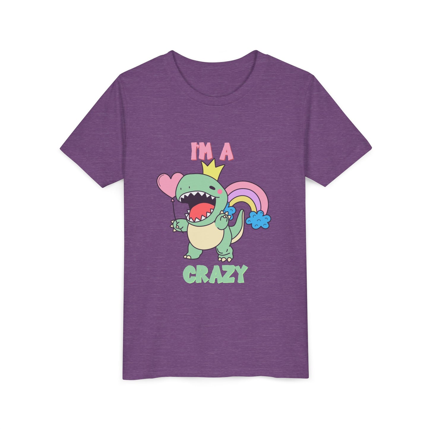 Crazy Cretaceous Cutie Youth Size T-Shirt for kids who love dinosaurs