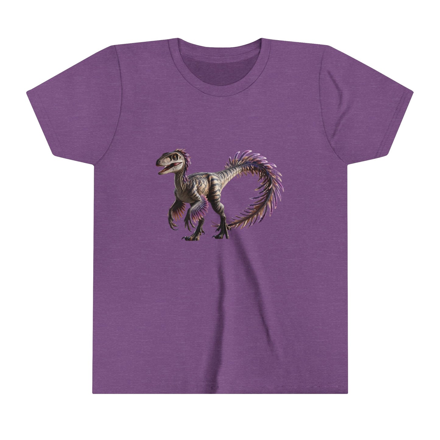Youth Majestic Feathered Velociraptor Tee β Fierce, Fabulous, and Full of Flair! π¦πβ¨ - Unisex Jersey Short Sleeve Tee Super Comfy Dino T-Shirt Gift