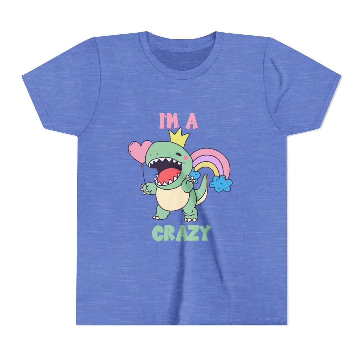 Crazy Cretaceous Cutie Youth Size T-Shirt for kids who love dinosaurs