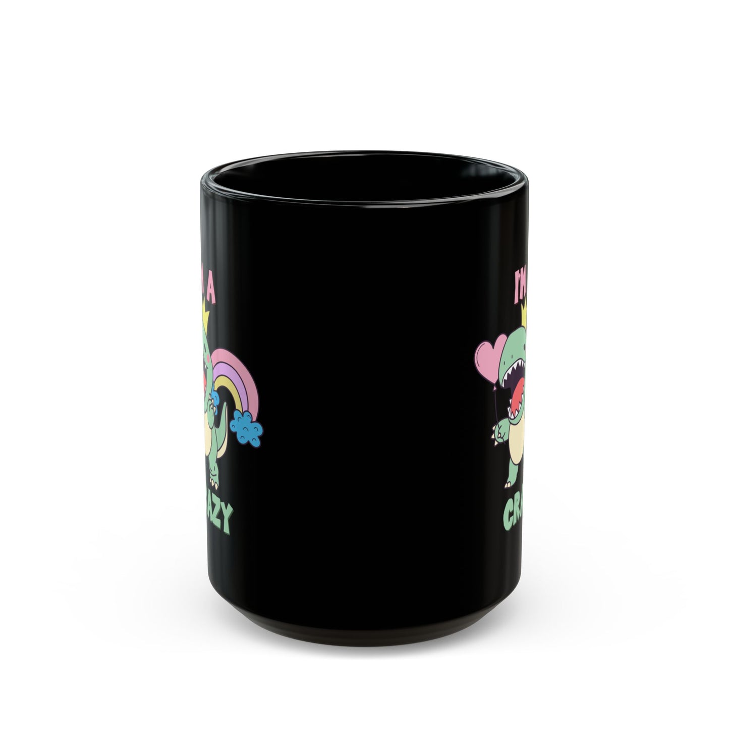 Crazy Cretaceous Cutie Black Mug (11oz, 15oz)