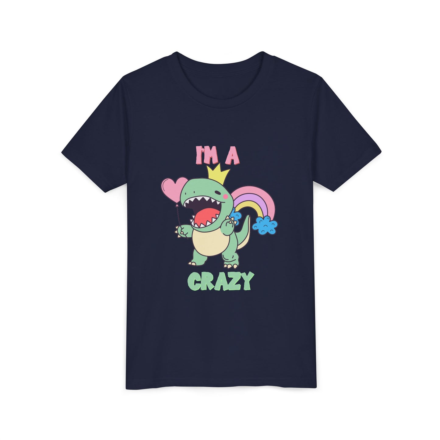 Crazy Cretaceous Cutie Youth Size T-Shirt for kids who love dinosaurs