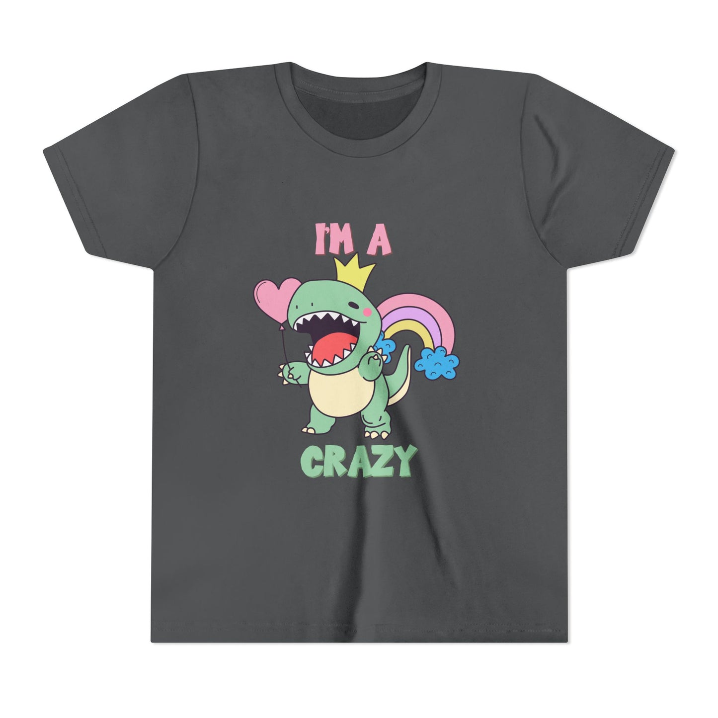 Crazy Cretaceous Cutie Youth Size T-Shirt for kids who love dinosaurs