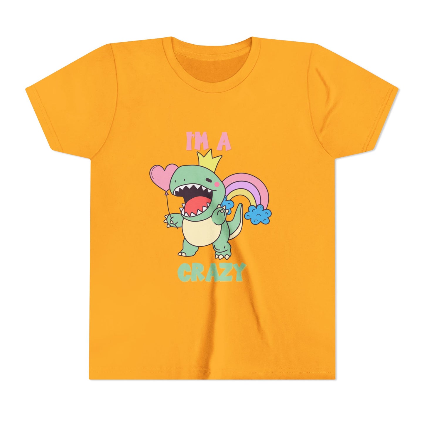 Crazy Cretaceous Cutie Youth Size T-Shirt for kids who love dinosaurs