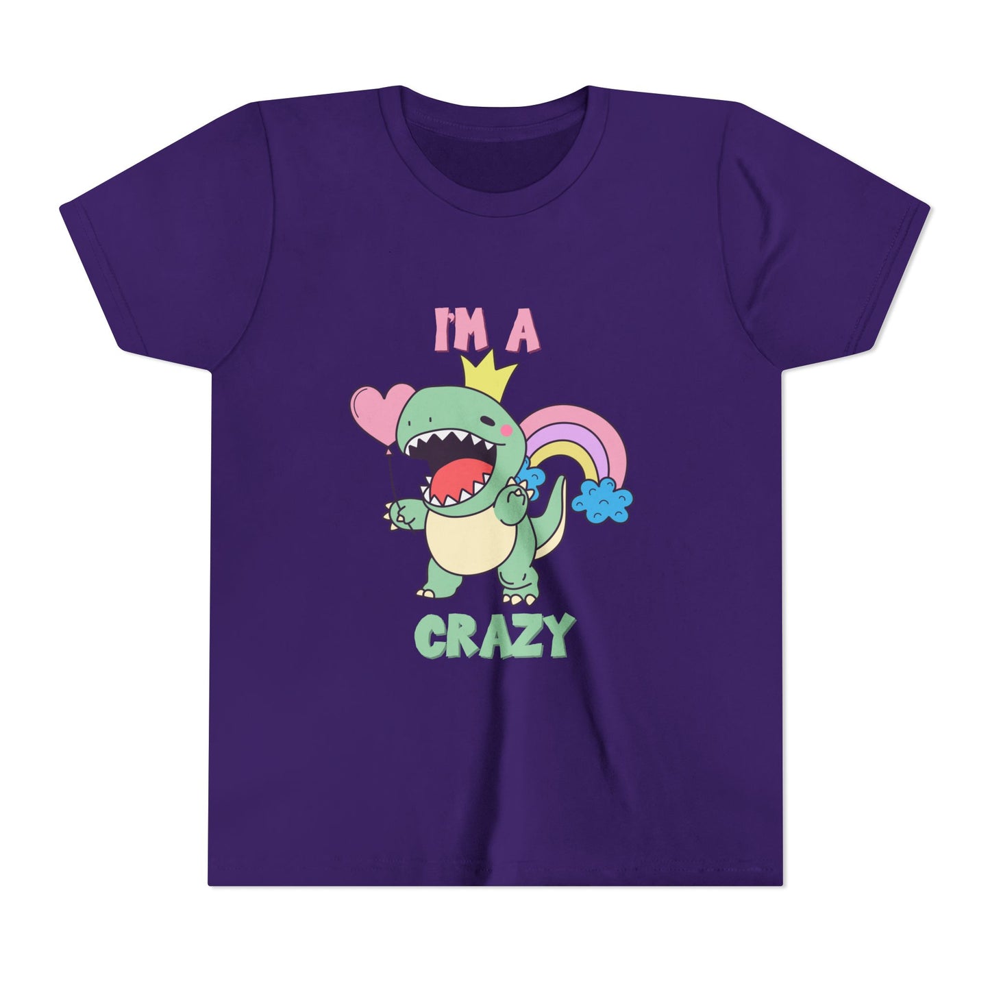 Crazy Cretaceous Cutie Youth Size T-Shirt for kids who love dinosaurs