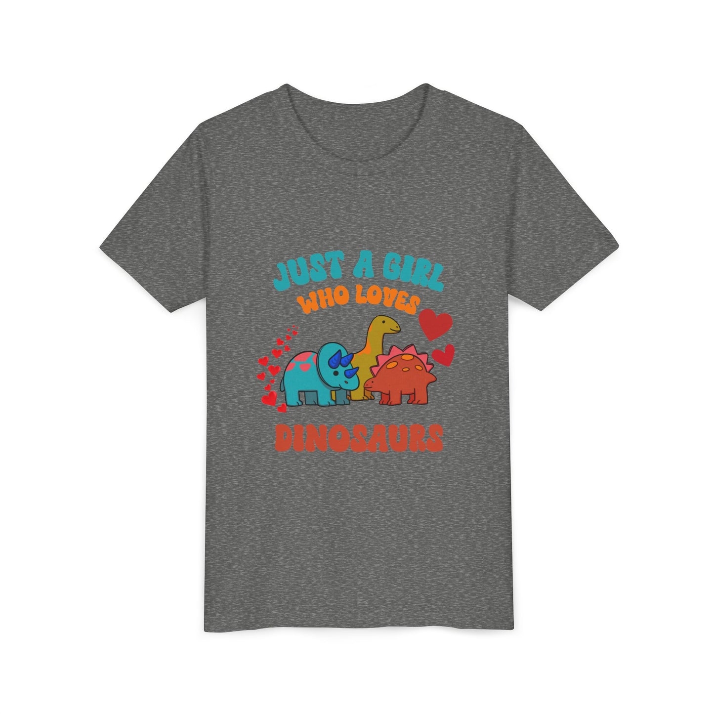Just a Girl Who Loves Dinosaurs Youth Size T-Shirt Stem Tweens and Teens who Love Dinosaurs Tshirts