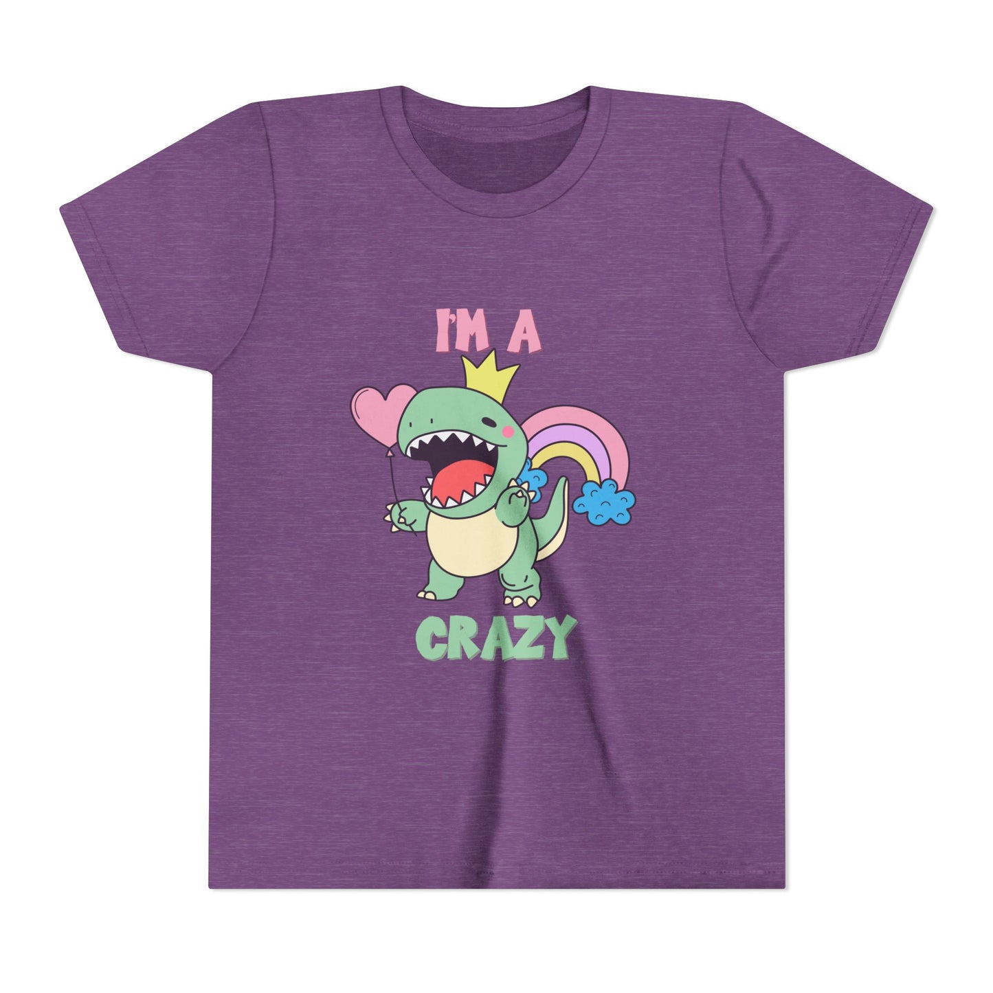 Crazy Cretaceous Cutie Youth Size T-Shirt for kids who love dinosaurs