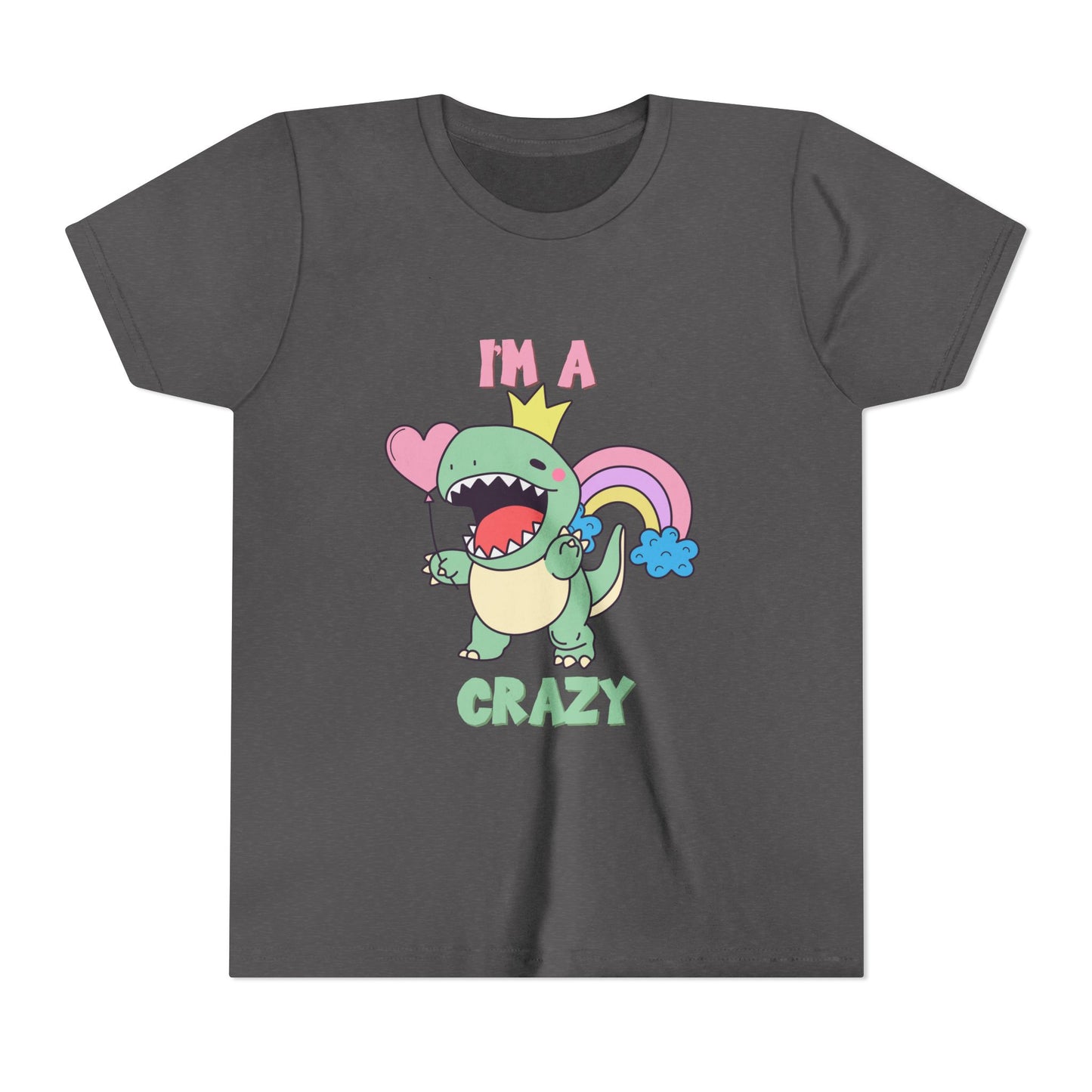 Crazy Cretaceous Cutie Youth Size T-Shirt for kids who love dinosaurs