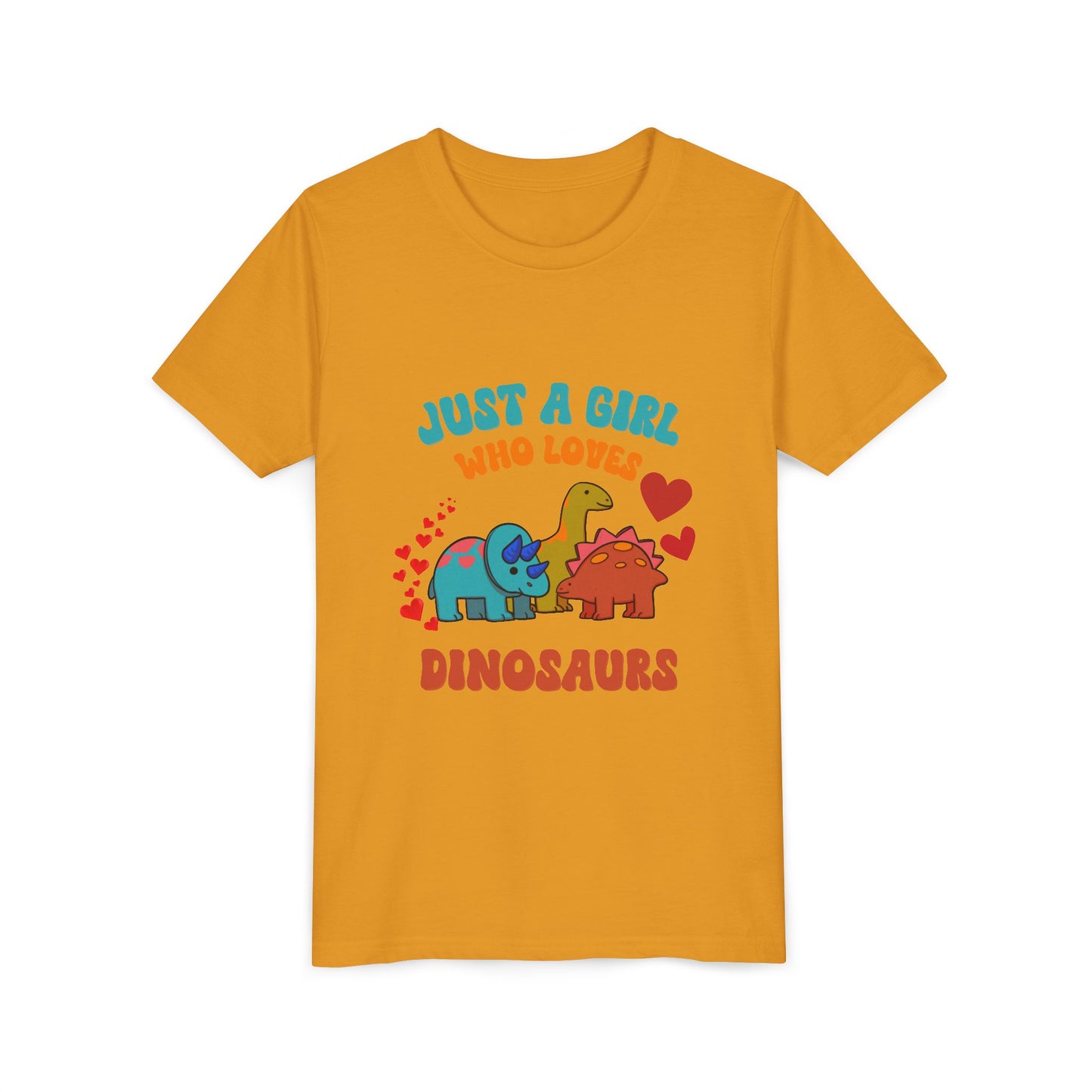Just a Girl Who Loves Dinosaurs Youth Size T-Shirt Stem Tweens and Teens who Love Dinosaurs Tshirts