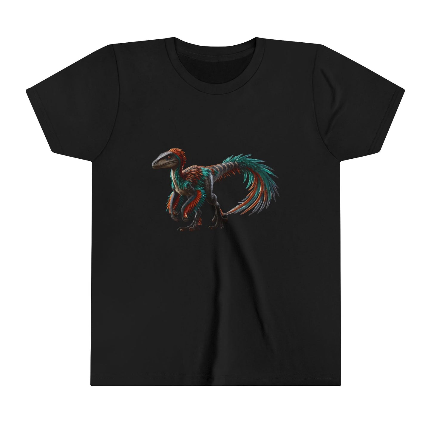 Youth Bright & Bold Velociraptor Tee β Adorable Dino Fun in Orange & Green! π¦ππΏ - Unisex Jersey Short Sleeve Tee Super Comfy Dino T-Shirt Gift