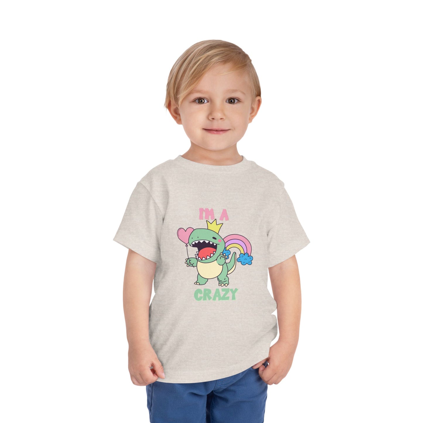 Crazy Cretaceous Cutie Toddler Size T-Shirt for kids who love dinosaurs