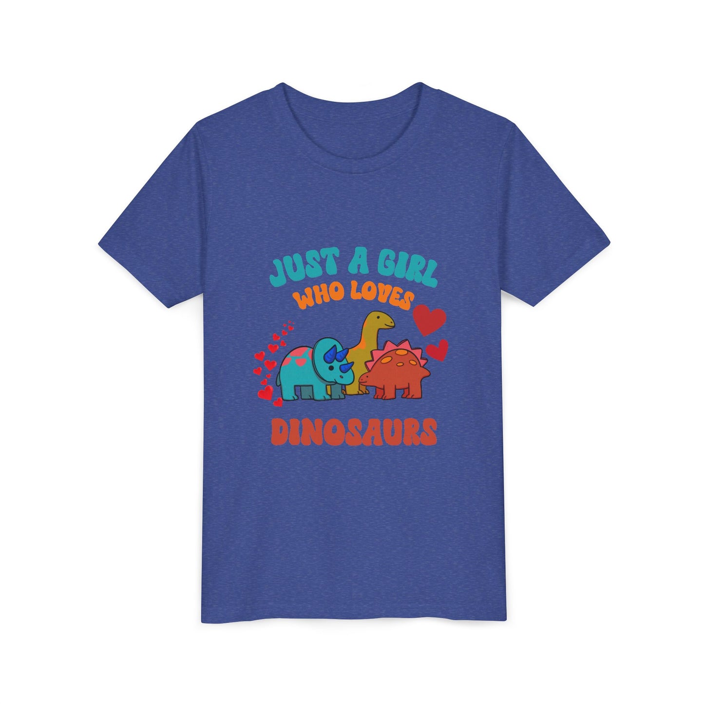 Just a Girl Who Loves Dinosaurs Youth Size T-Shirt Stem Tweens and Teens who Love Dinosaurs Tshirts