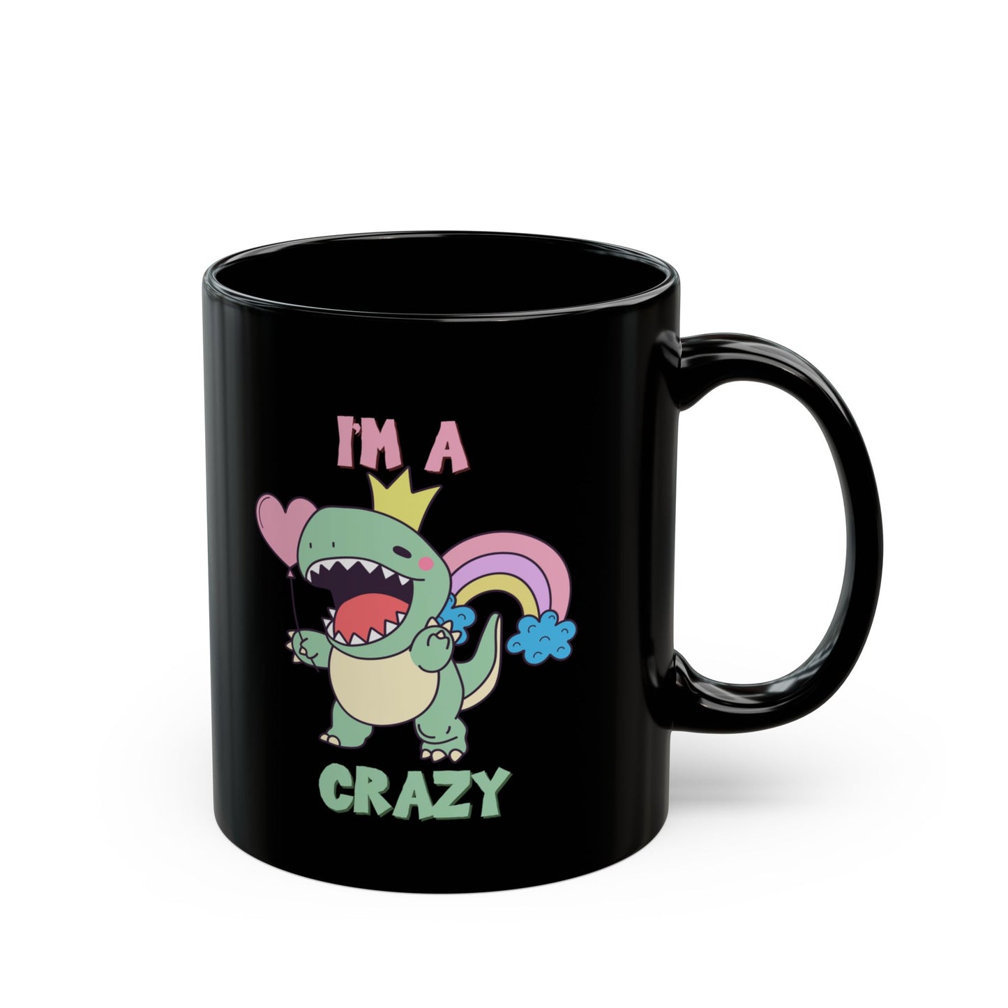 Crazy Cretaceous Cutie Black Mug (11oz, 15oz)