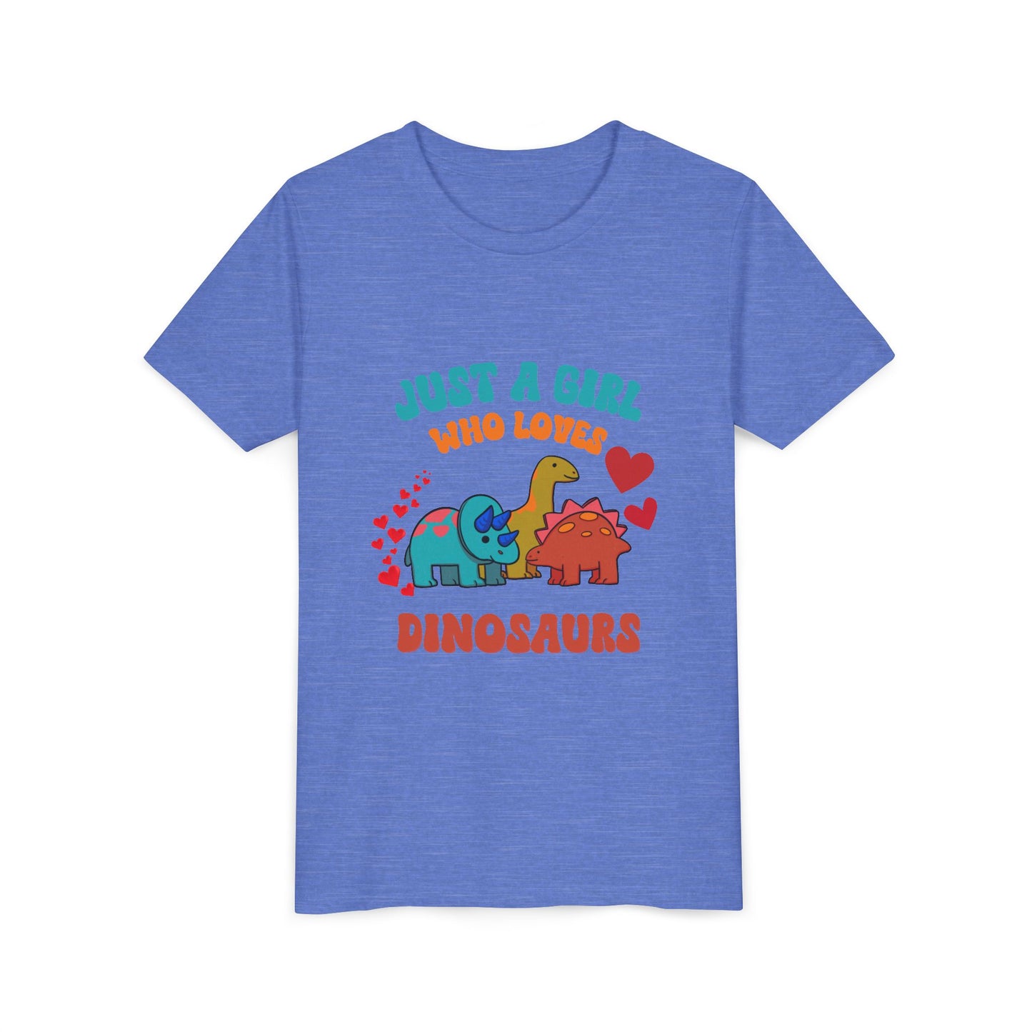 Just a Girl Who Loves Dinosaurs Youth Size T-Shirt Stem Tweens and Teens who Love Dinosaurs Tshirts