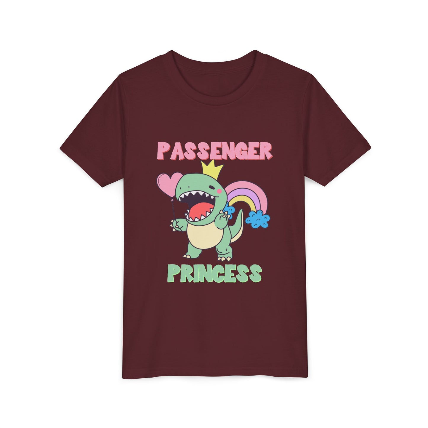 Passenger Princess Rex Youth Size T-Shirt for kids who love dinosaurs