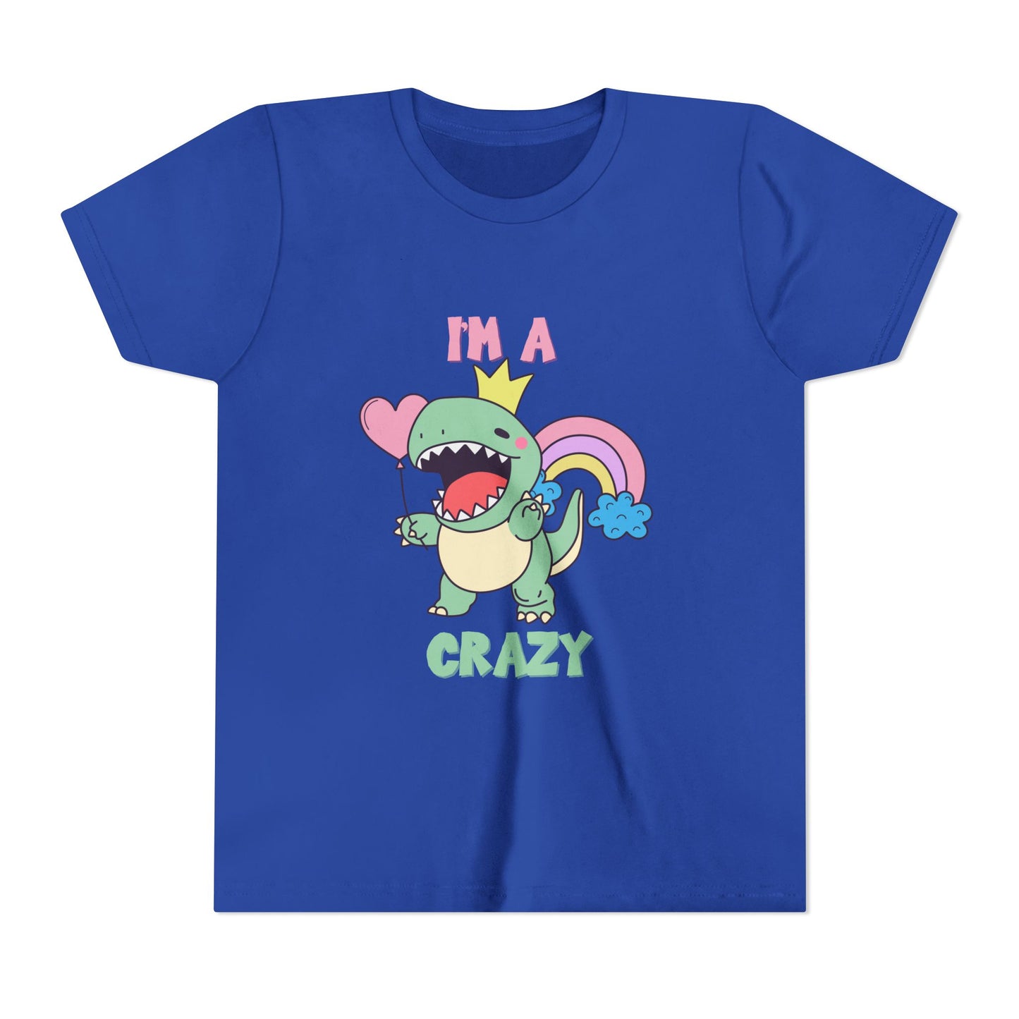 Crazy Cretaceous Cutie Youth Size T-Shirt for kids who love dinosaurs