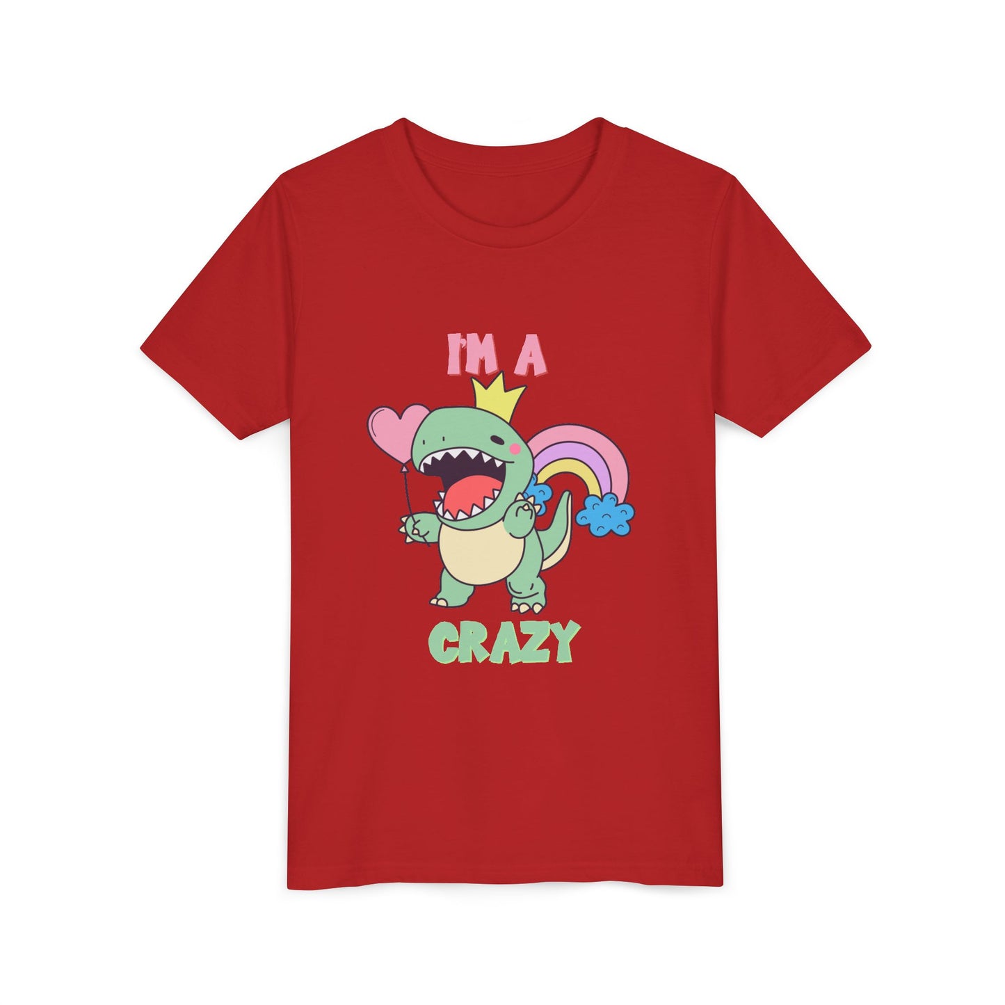 Crazy Cretaceous Cutie Youth Size T-Shirt for kids who love dinosaurs