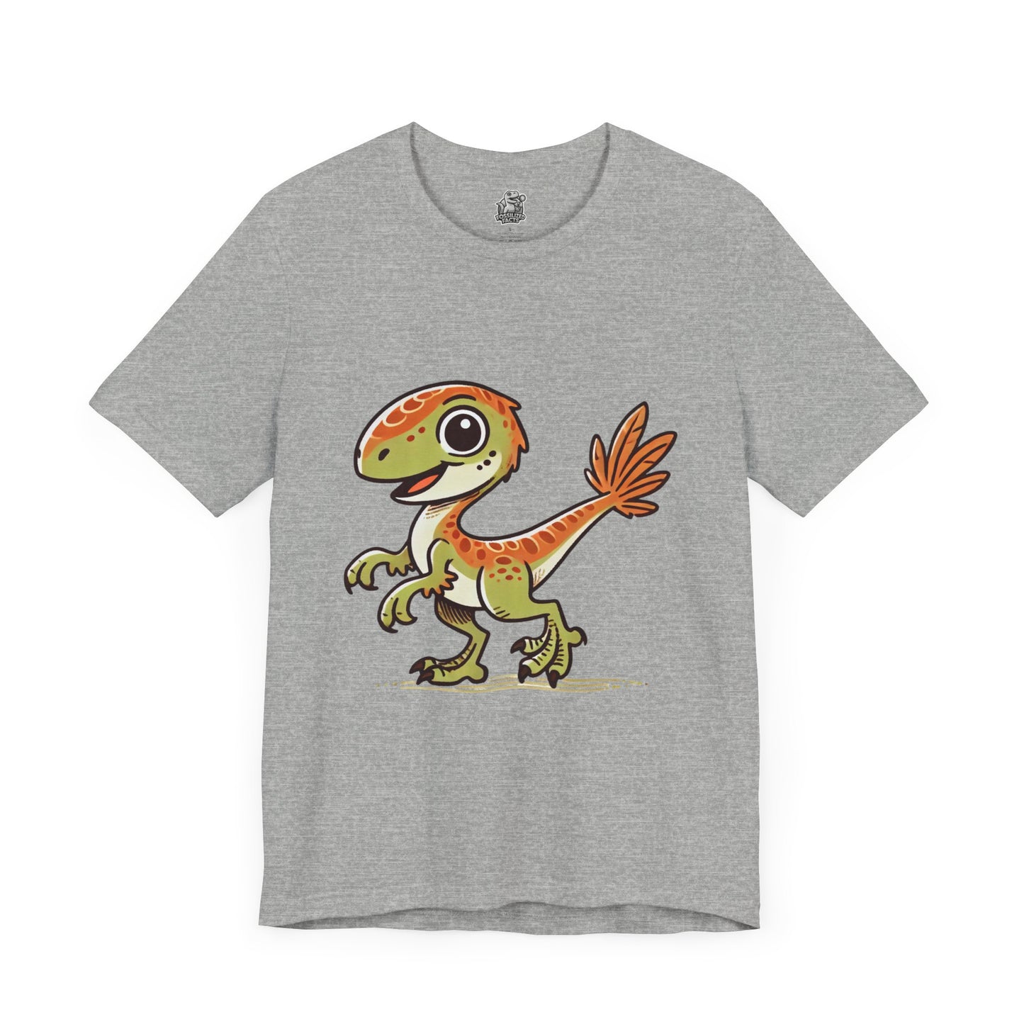 Playful Green Velociraptor Tee β Cute Dino Style with a Splash of Fun! π¦ππΏ - Unisex Jersey Short Sleeve Tee Super Comfy Dino T-Shirt Gift