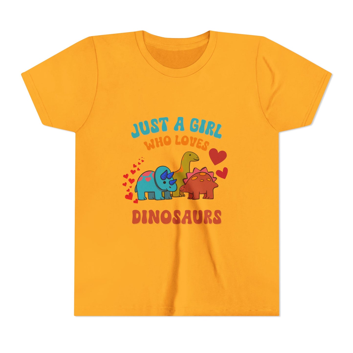 Just a Girl Who Loves Dinosaurs Youth Size T-Shirt Stem Tweens and Teens who Love Dinosaurs Tshirts