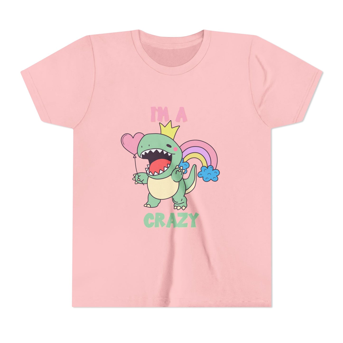 Crazy Cretaceous Cutie Youth Size T-Shirt for kids who love dinosaurs
