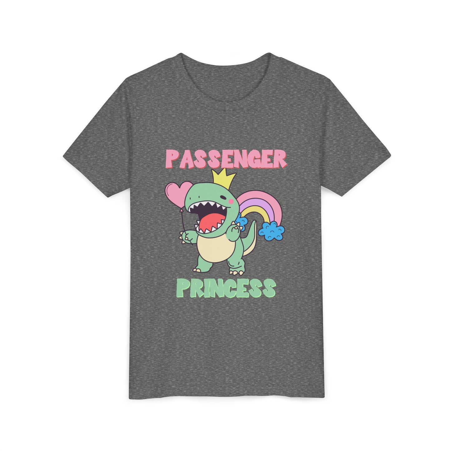 Passenger Princess Rex Youth Size T-Shirt for kids who love dinosaurs