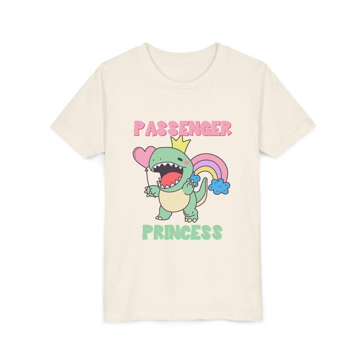 Passenger Princess Rex Youth Size T-Shirt for kids who love dinosaurs