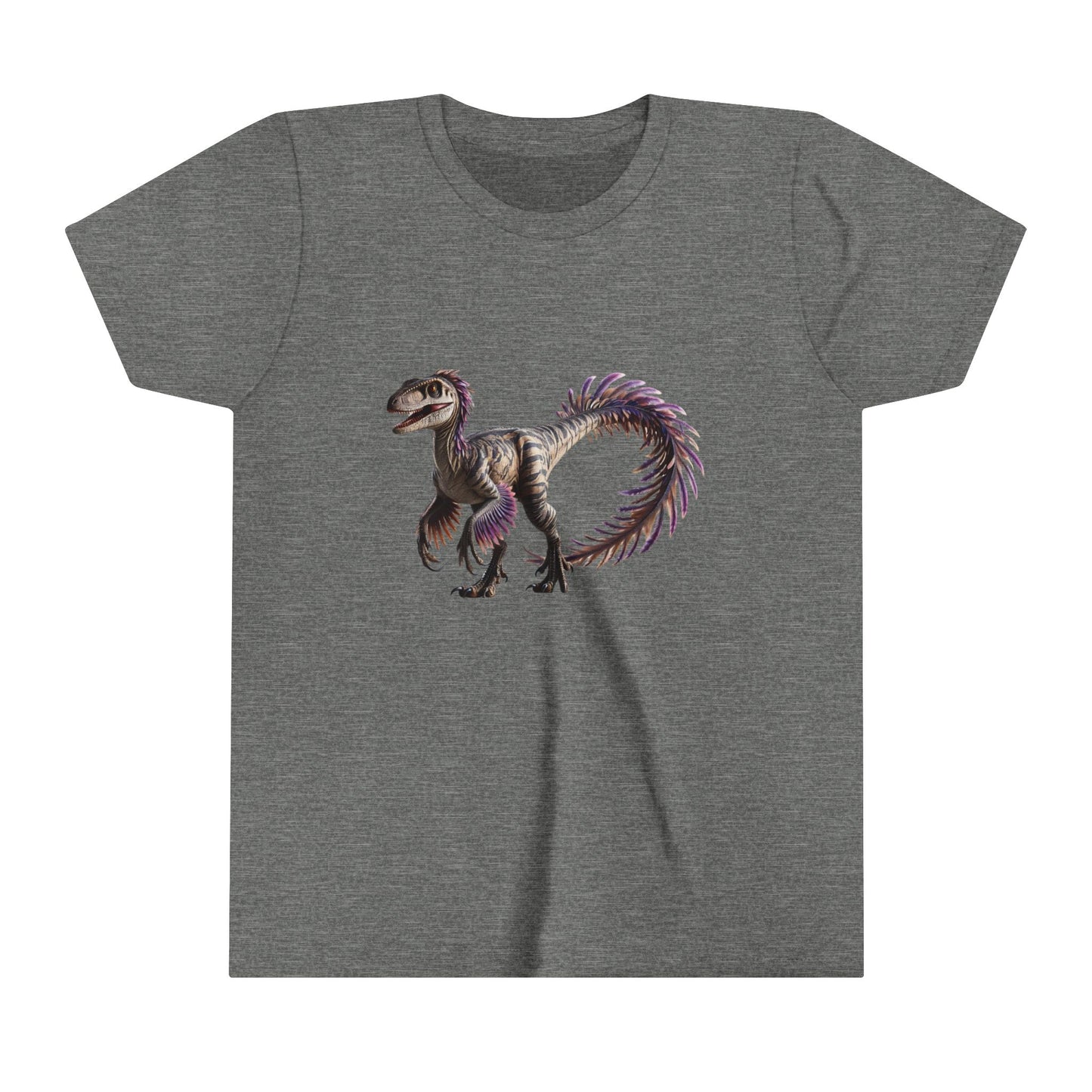 Youth Majestic Feathered Velociraptor Tee β Fierce, Fabulous, and Full of Flair! π¦πβ¨ - Unisex Jersey Short Sleeve Tee Super Comfy Dino T-Shirt Gift
