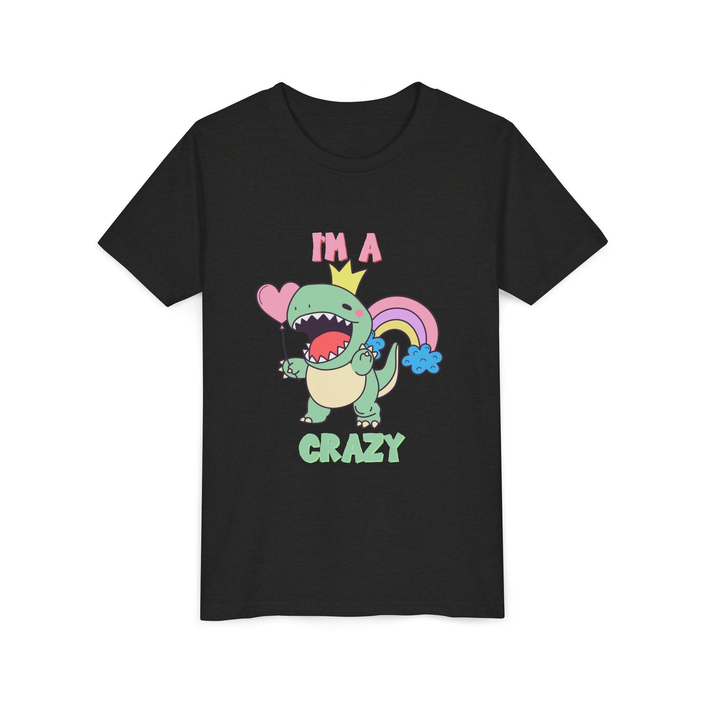 Crazy Cretaceous Cutie Youth Size T-Shirt for kids who love dinosaurs