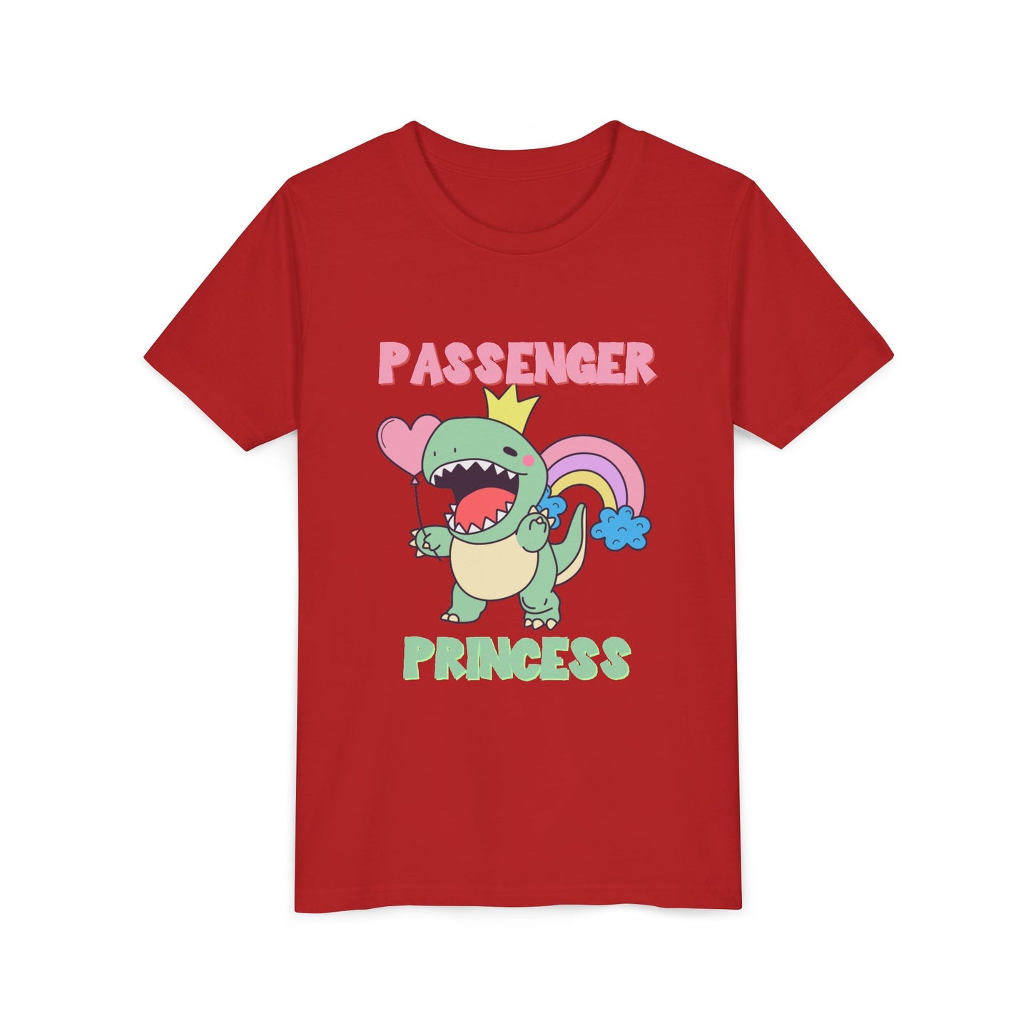 Passenger Princess Rex Youth Size T-Shirt for kids who love dinosaurs