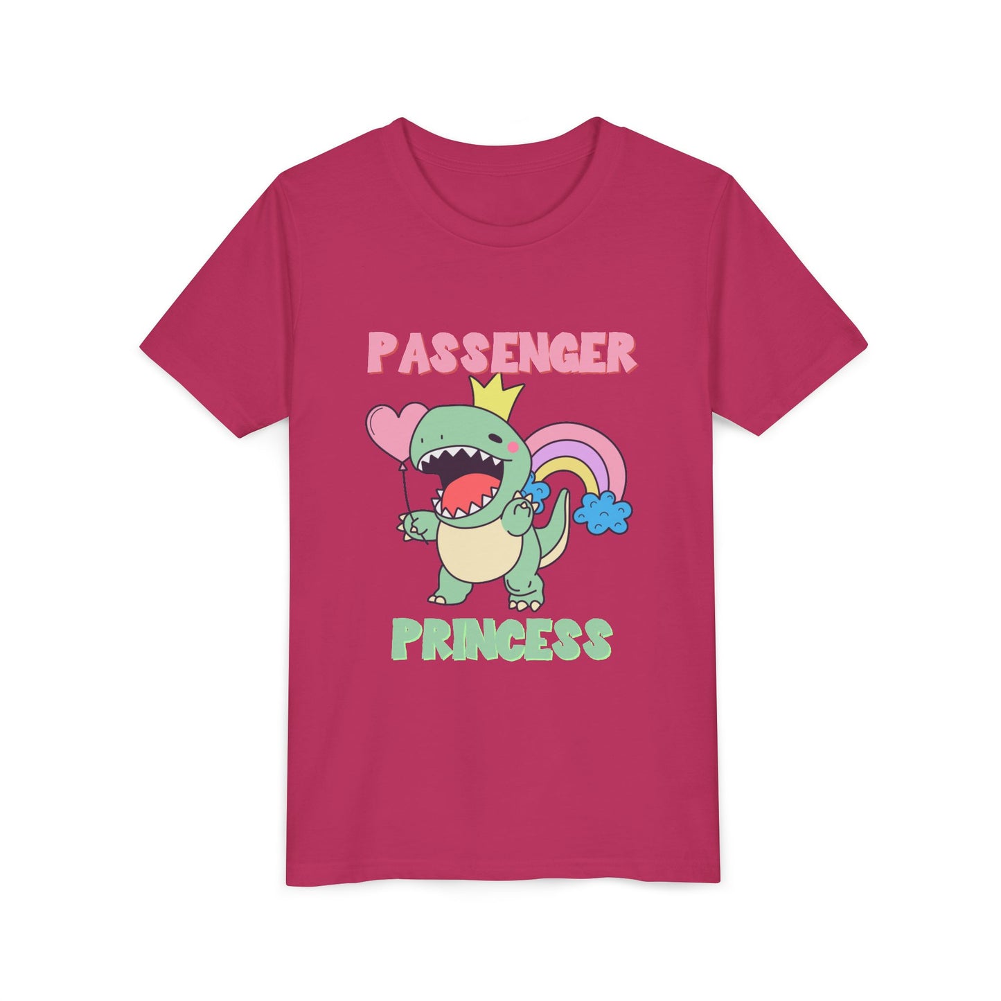 Passenger Princess Rex Youth Size T-Shirt for kids who love dinosaurs