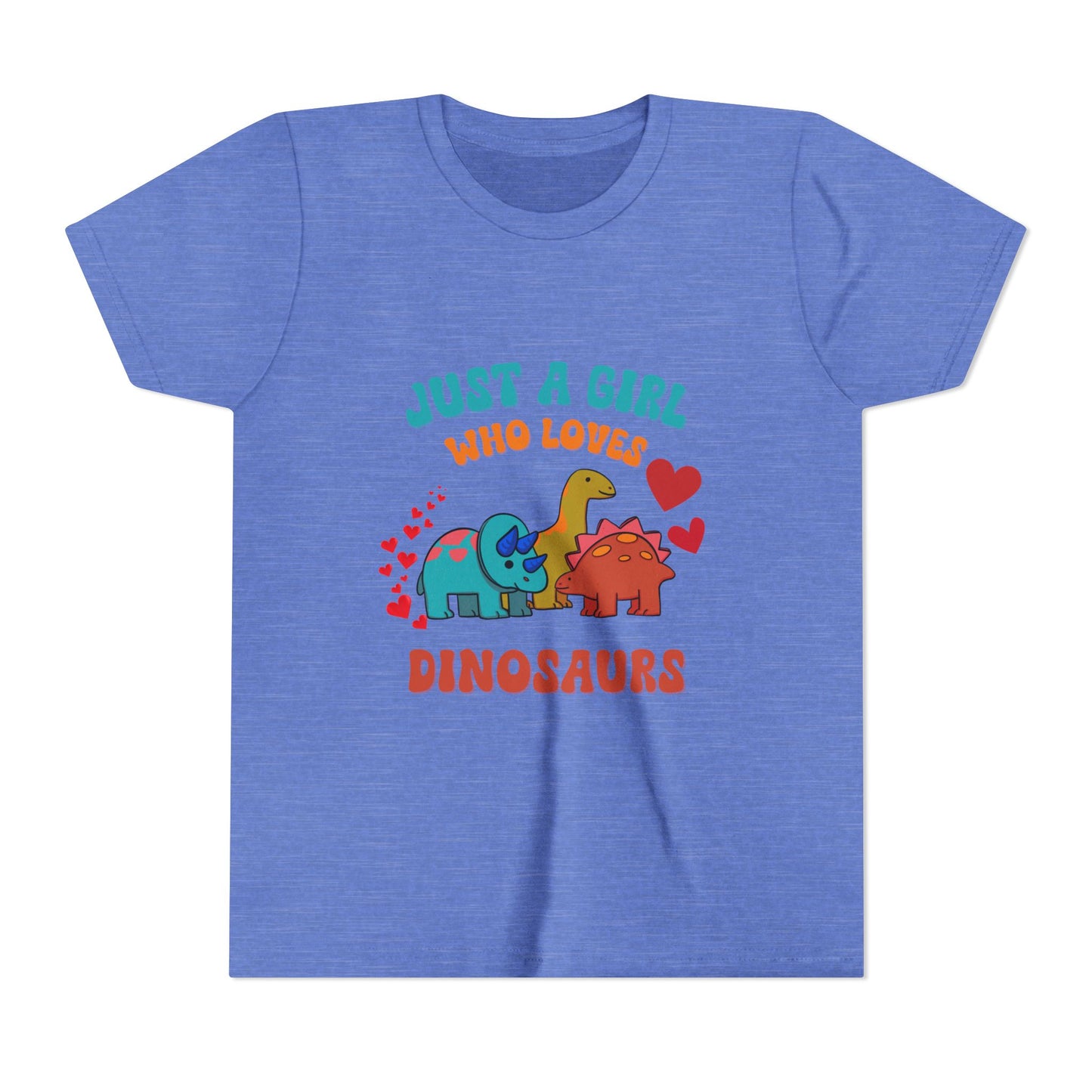 Just a Girl Who Loves Dinosaurs Youth Size T-Shirt Stem Tweens and Teens who Love Dinosaurs Tshirts