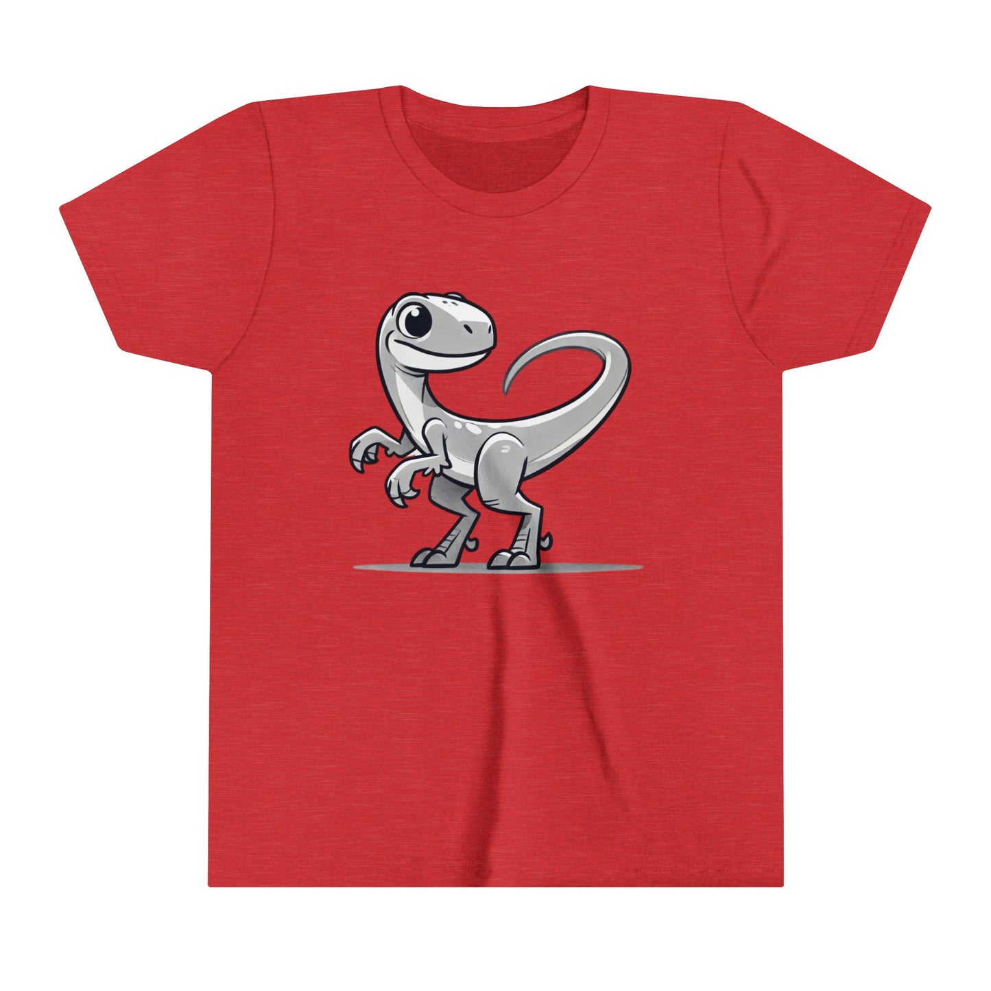 Youth Cute Velociraptor Cartoon Tee β Dino Fun for All Ages! π¦β¨ - Unisex Jersey Short Sleeve Tee Super Comfy Dino T-Shirt Gift