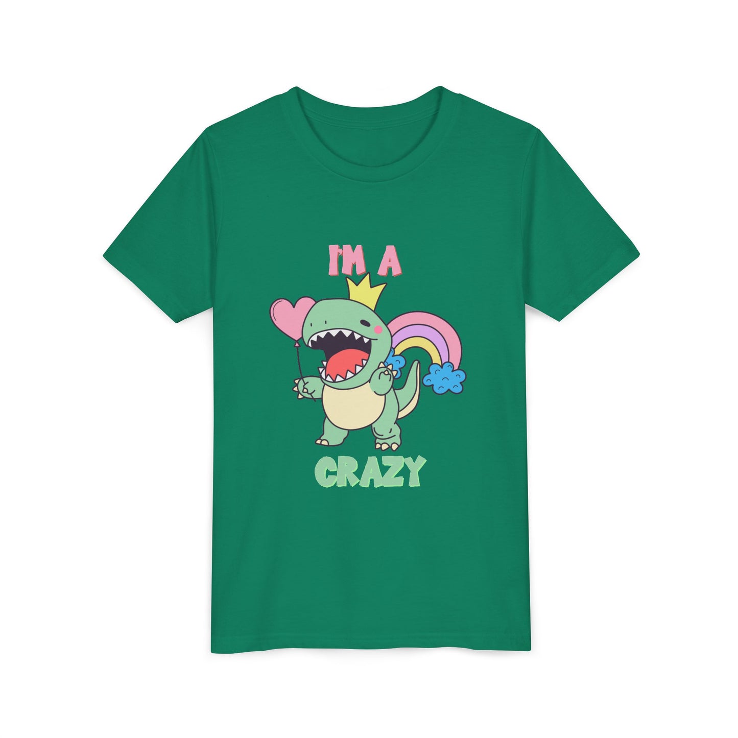 Crazy Cretaceous Cutie Youth Size T-Shirt for kids who love dinosaurs