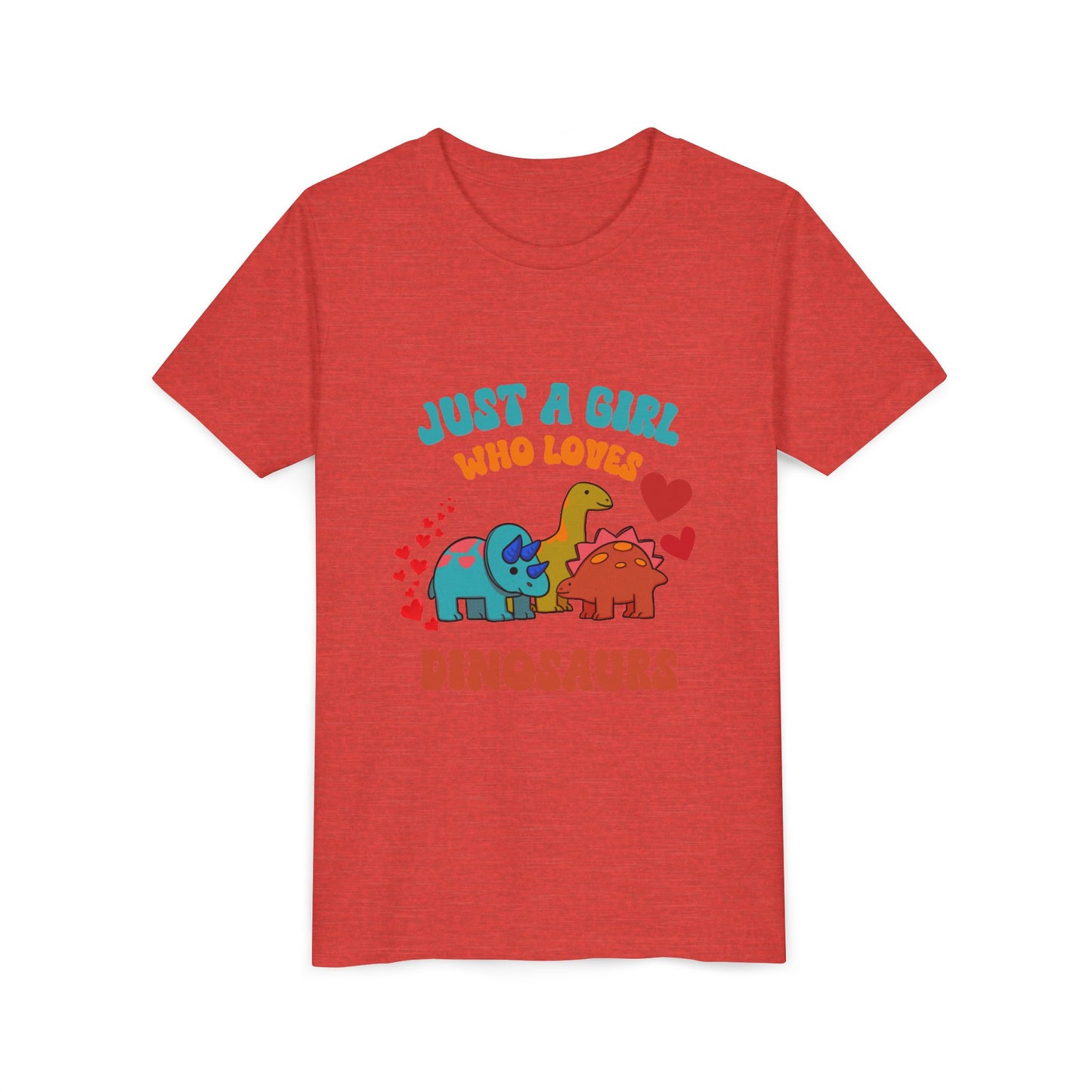 Just a Girl Who Loves Dinosaurs Youth Size T-Shirt Stem Tweens and Teens who Love Dinosaurs Tshirts