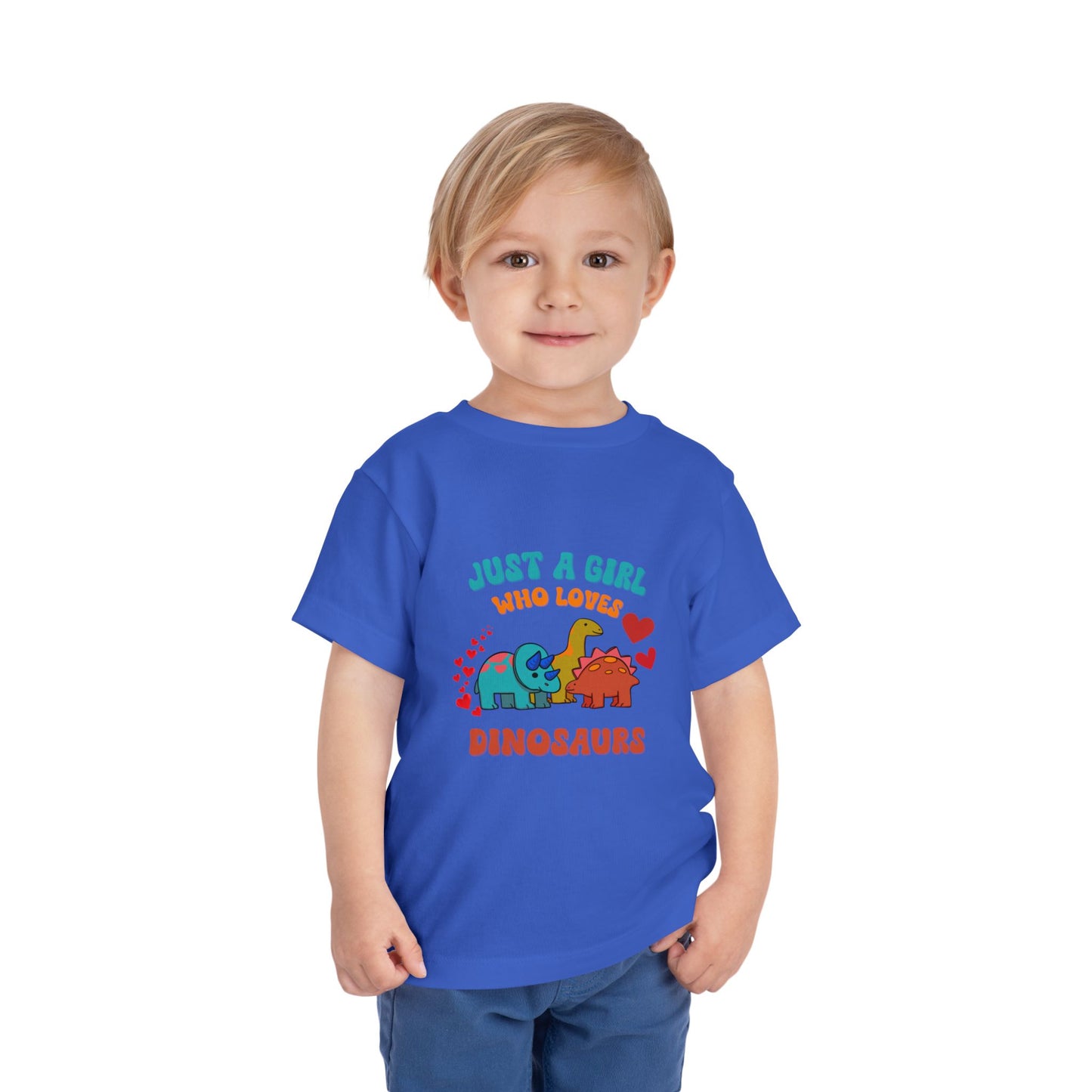 Just a Girl Who Loves Dinosaurs Toddler Size T-Shirt Stem children who Love Dinosaurs Tshirts