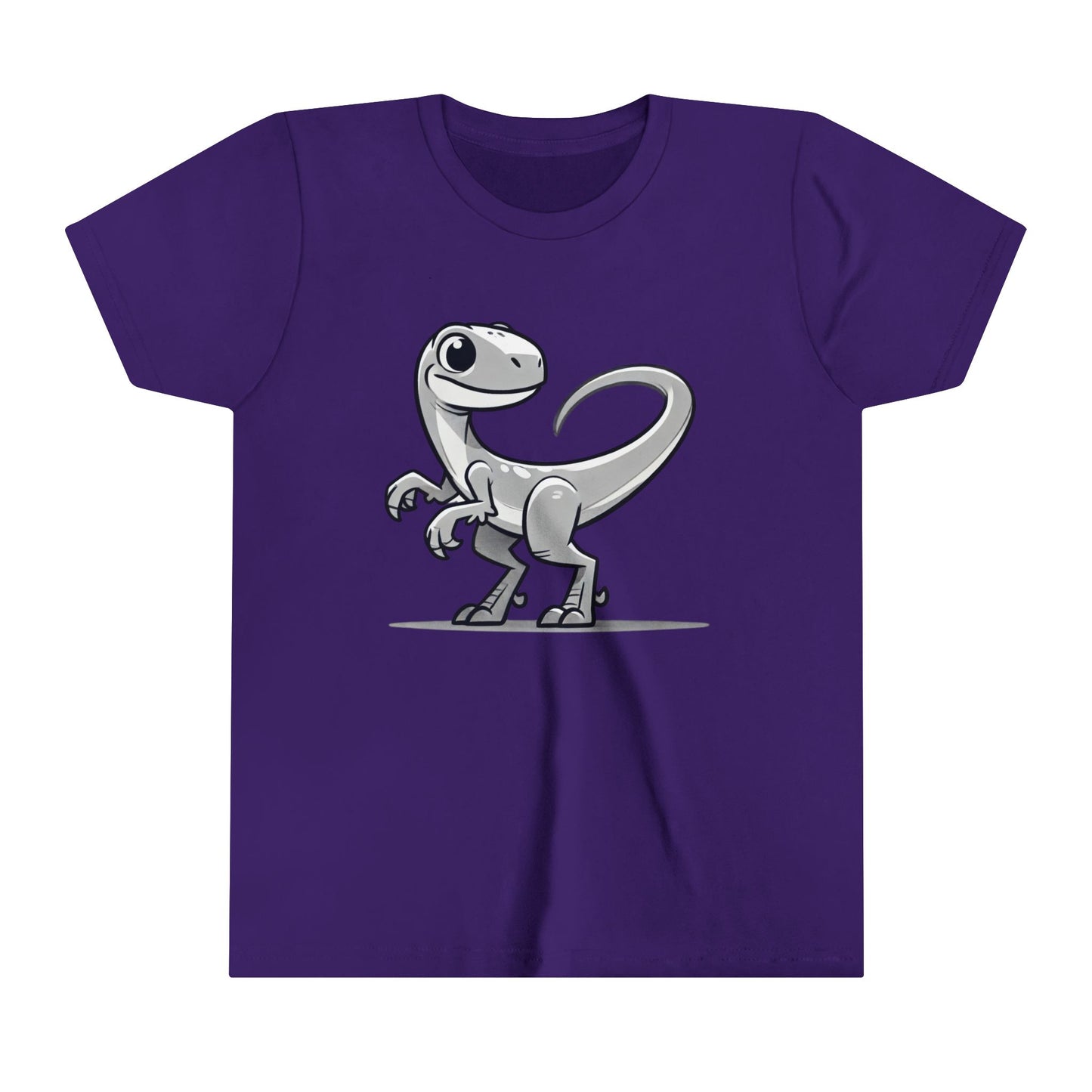 Youth Cute Velociraptor Cartoon Tee β Dino Fun for All Ages! π¦β¨ - Unisex Jersey Short Sleeve Tee Super Comfy Dino T-Shirt Gift